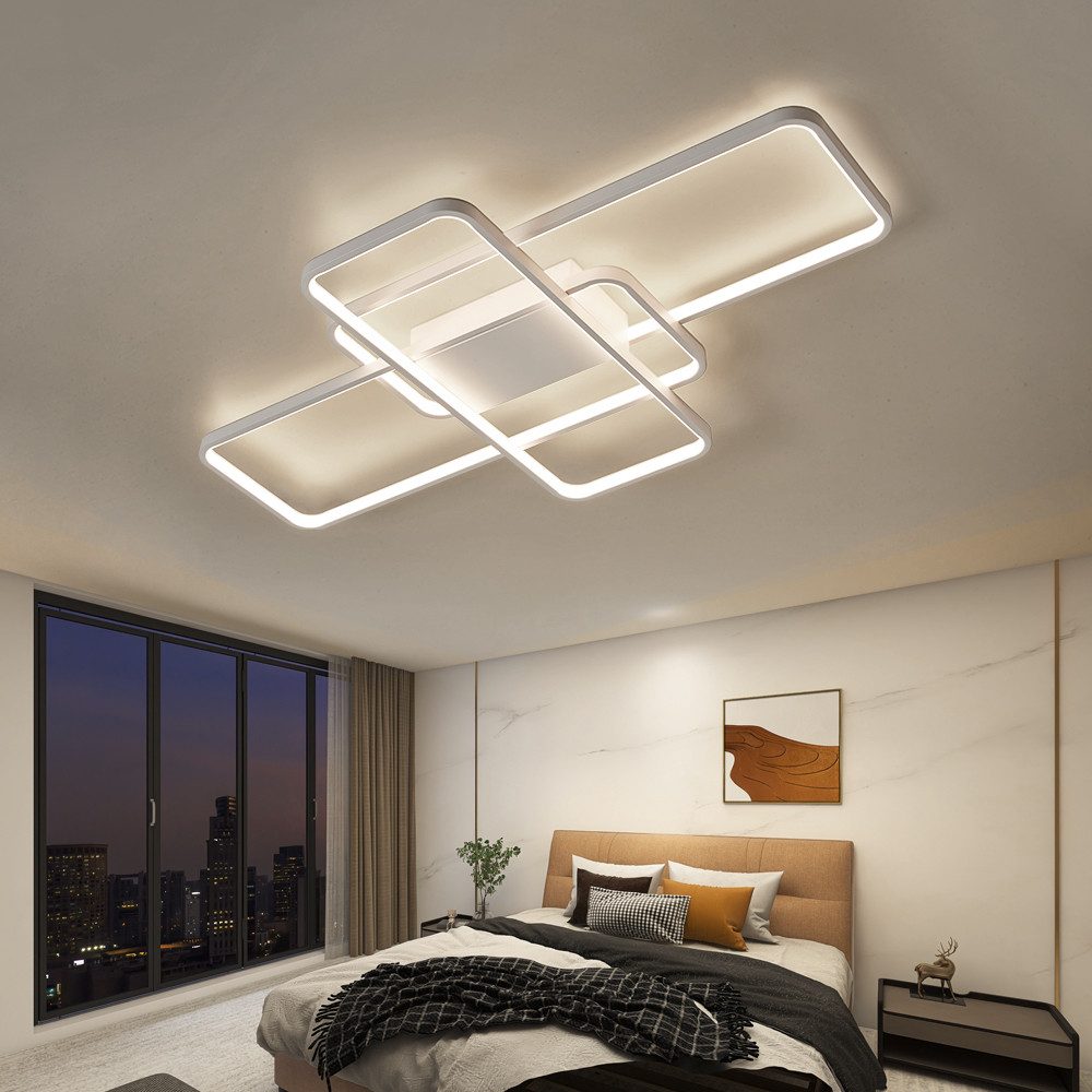 Eurohandisplay LED Deckenleuchte LED Deckenleuchte Deckenlampe Fernbedienung Farbton steuerbar dimmbar, LED fest integriert, Warm- bis Kaltweiß, Mit Fernbedienung Lichtfarbe und Helligkeit einstellbar