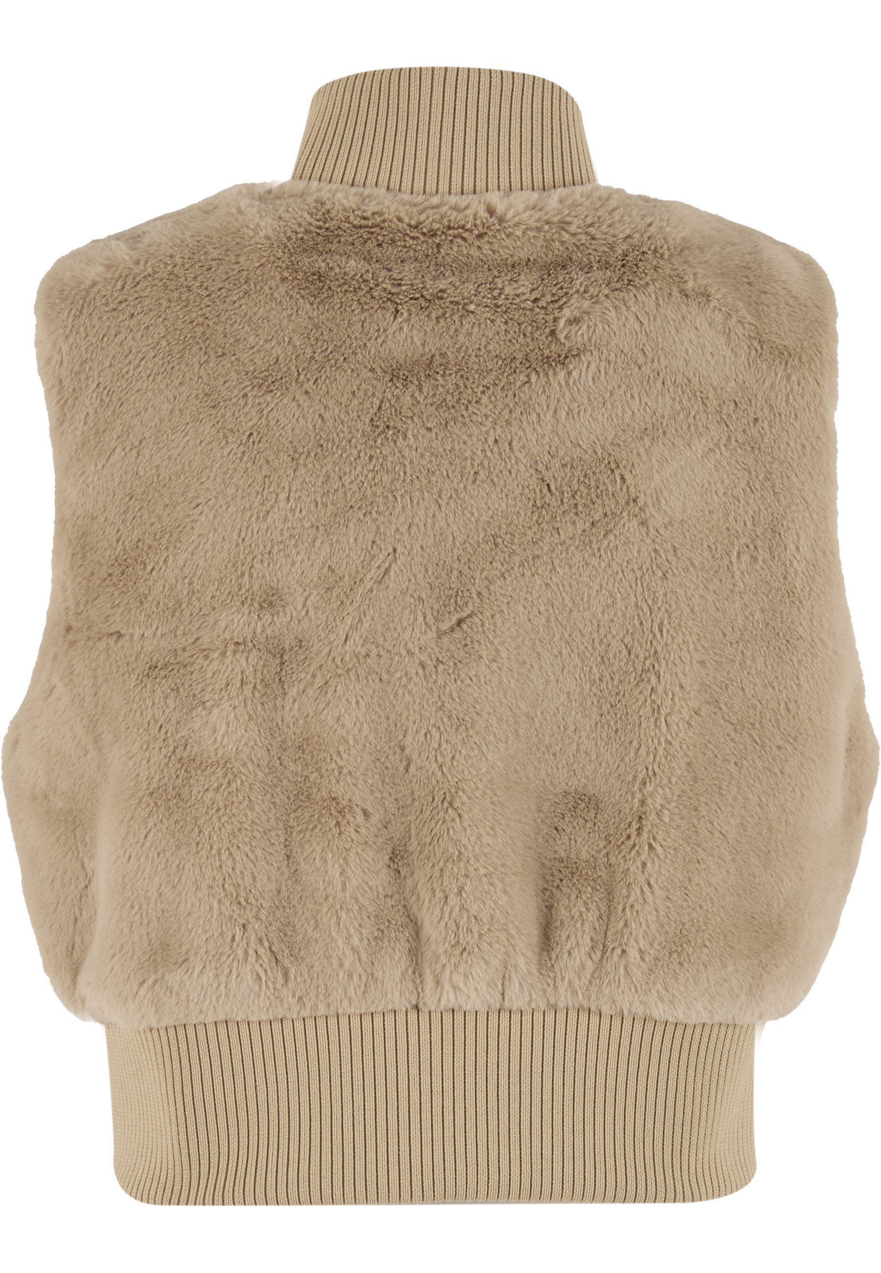URBAN CLASSICS Steppweste Urban Classics Ladies Cropped Faux Fur Vest