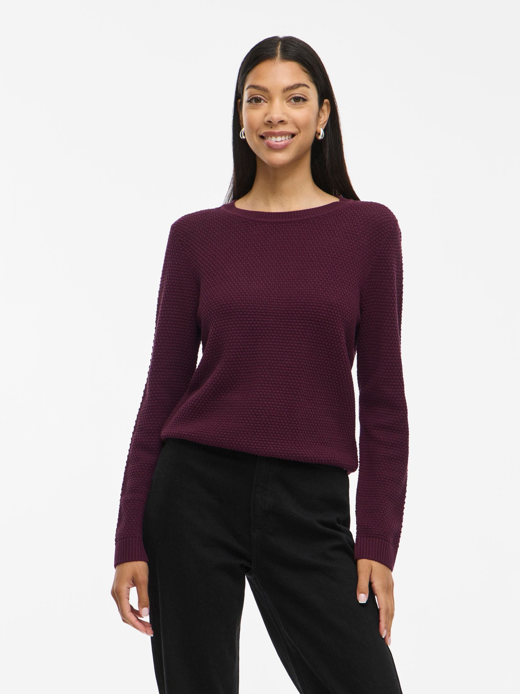 Vila Strickpullover Struktur Strickpullover Kuscheliger Design günstig online kaufen