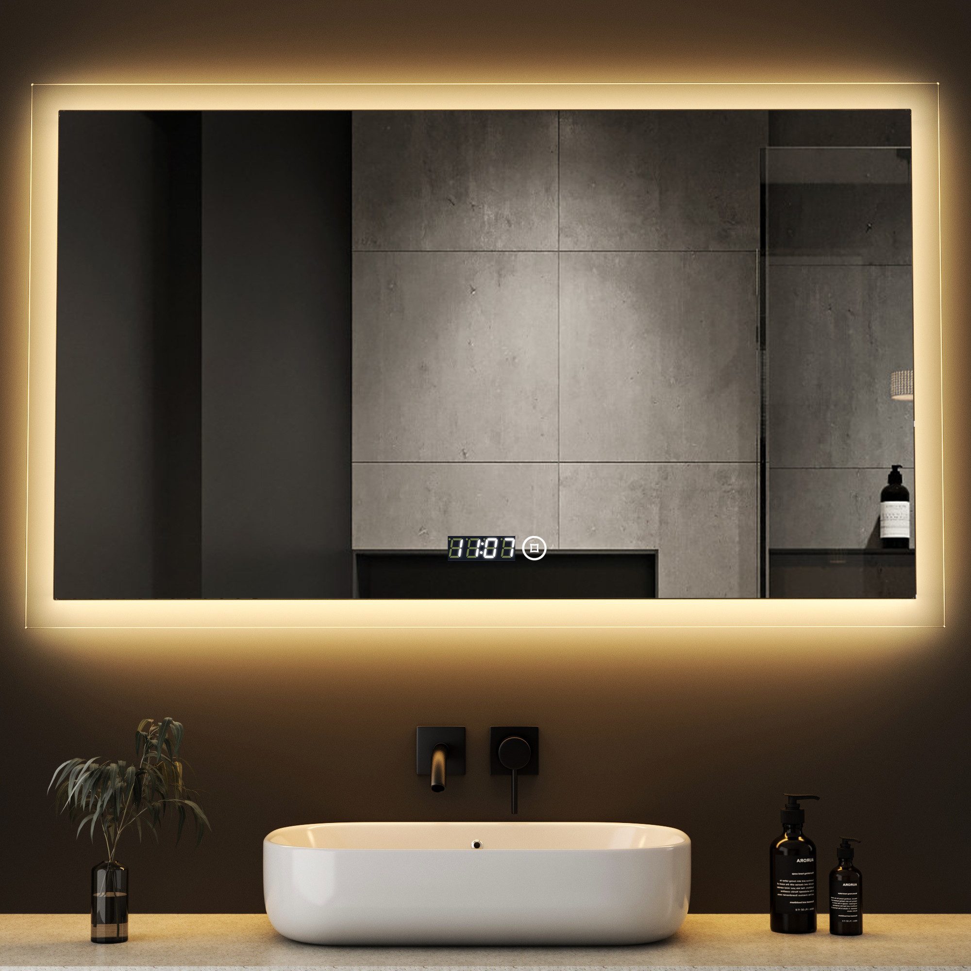 WDWRITTI Schminkspiegel Wandmontage Wandspiegel groß 100x60 günstig online kaufen