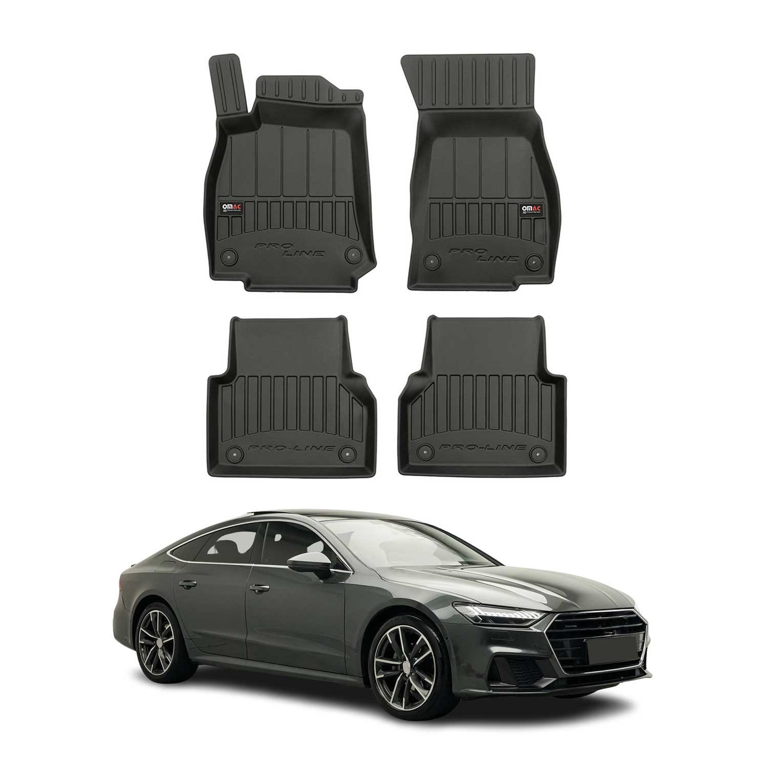 Auto-Fußmatten für Audi A7 C8 4K8 Sportback 2018-2025 Automatten 4 tlg