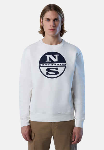 North Sails Fleecepullover Sweatshirt mit Logo-Druck