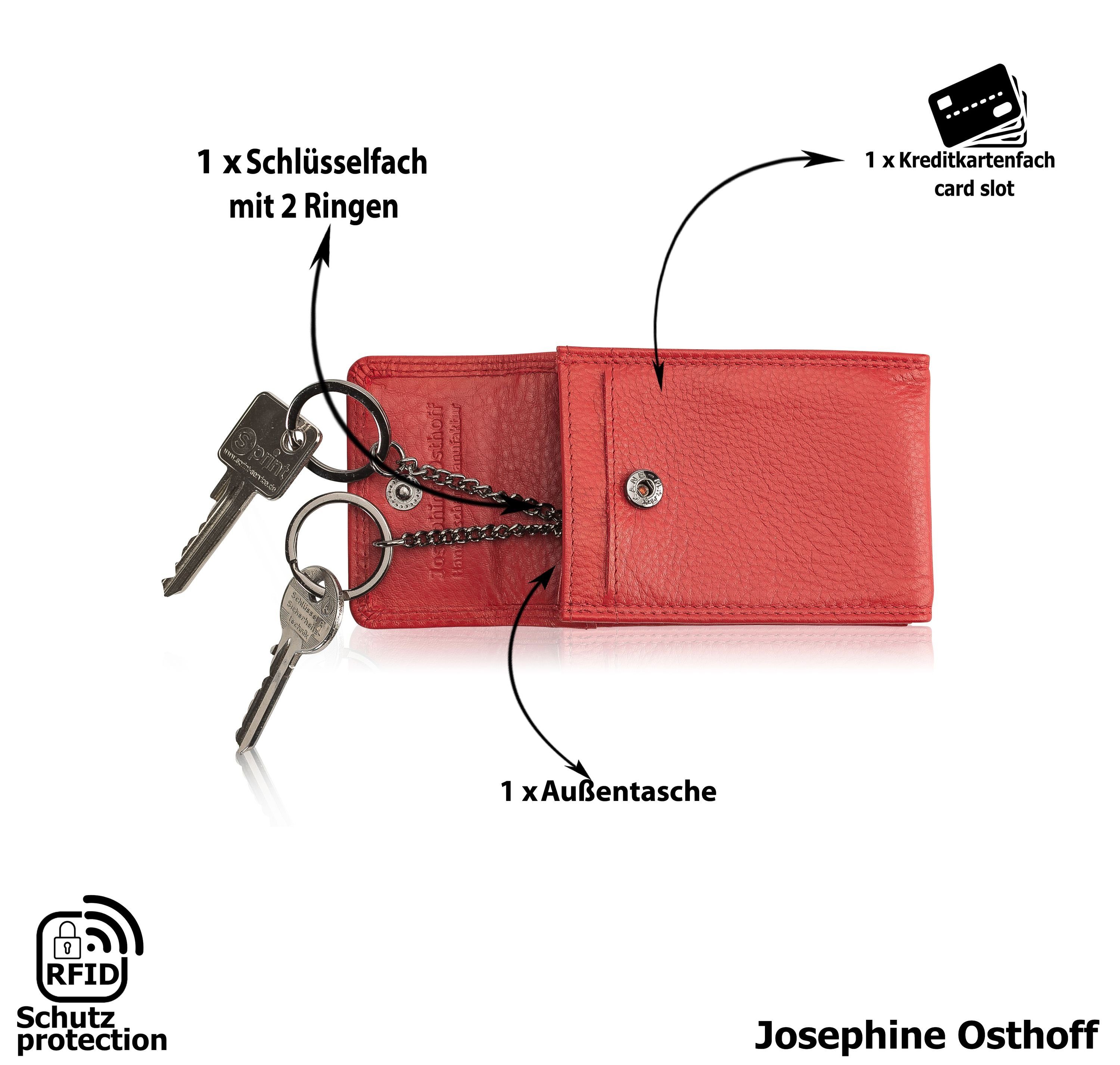 Josephine Osthoff Schlüsseltasche Schlüssel Druckknopf kirsche