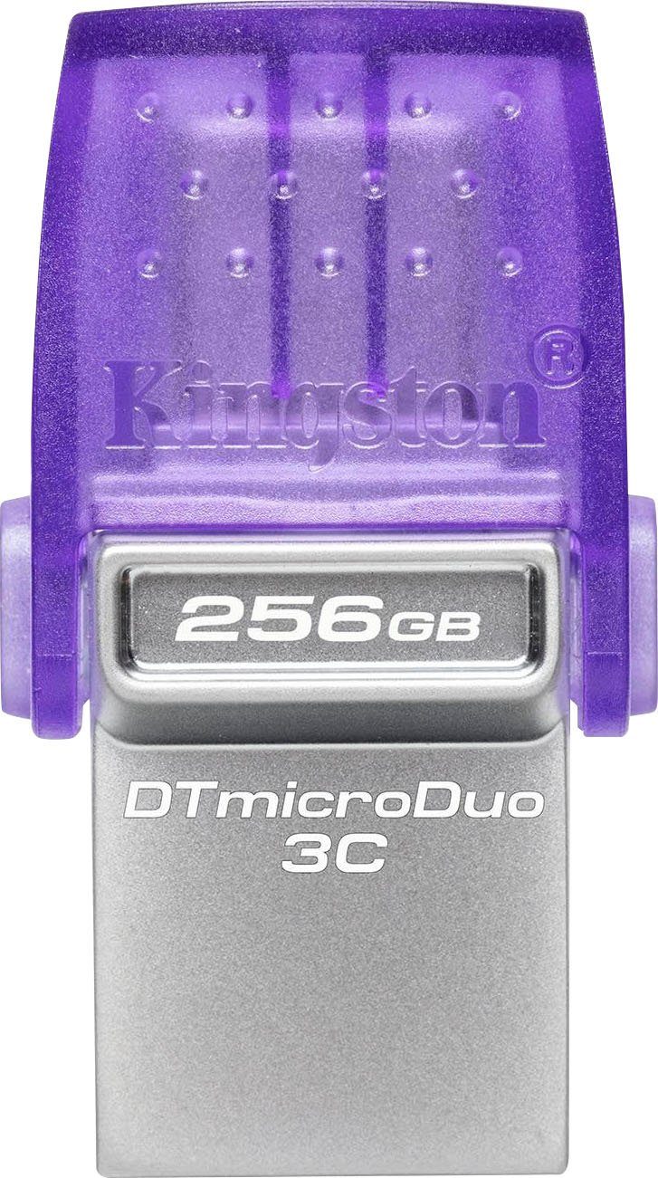 Kingston DATATRAVELER® MICRODUO™ 3C 256GB USB-Stick (USB 3.2, Lesegeschwindigkeit 200 MB/s)