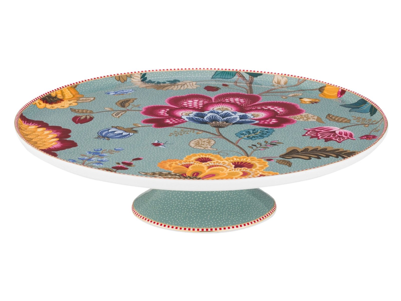 PiP Studio Tortenplatte Blooming Tales Fantasy Blue Kuchenplatte 30,5cm, Porzellan, (Platten)