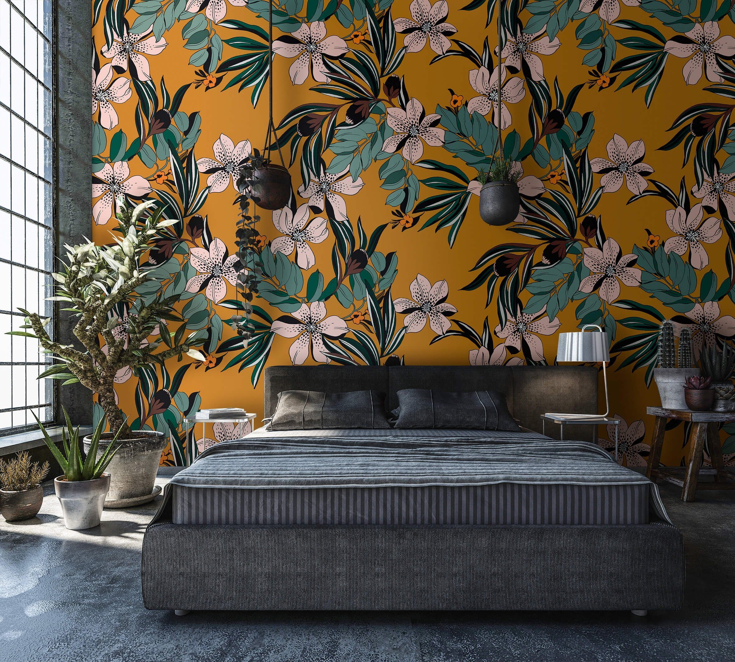 Newroom Vliestapete, [ 2,7 x 2,12m ] großzügiges Motiv kein wiederkehrendes Muster nahtlos