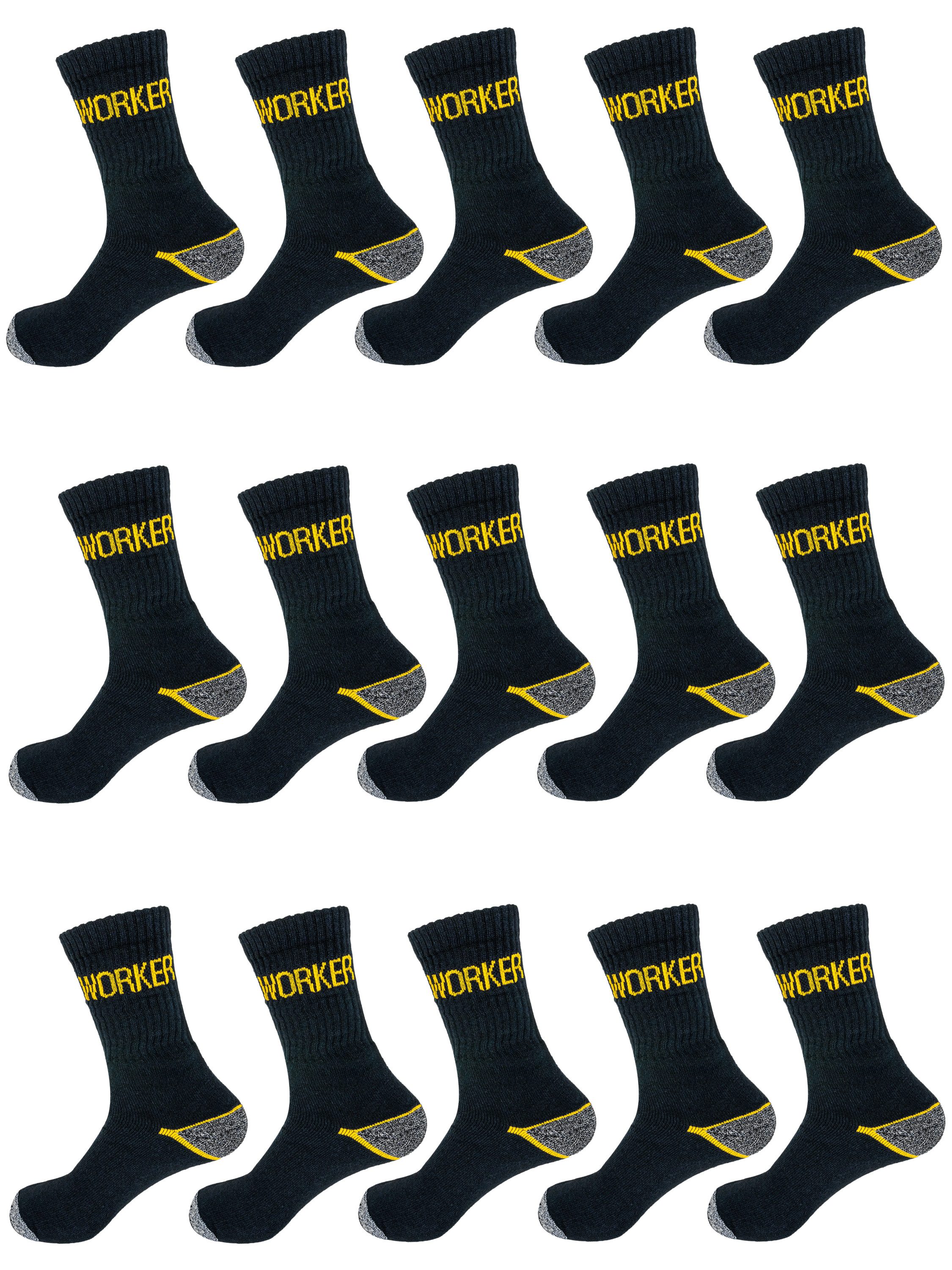 TEXEMP Funktionssocken 5-10 Paar Arbeitssocken WORK Herrensocken Dicke Socken Baumwolle (Packung, 5-Paar) Strapazierfähig