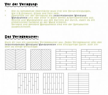 Mosani Wandpaneel Selbstklebende Holzpaneele Wandverblender Holzwandverkleidung, BxL: 12,80x90,00 cm, (Set, 9-teilig) ultraleicht