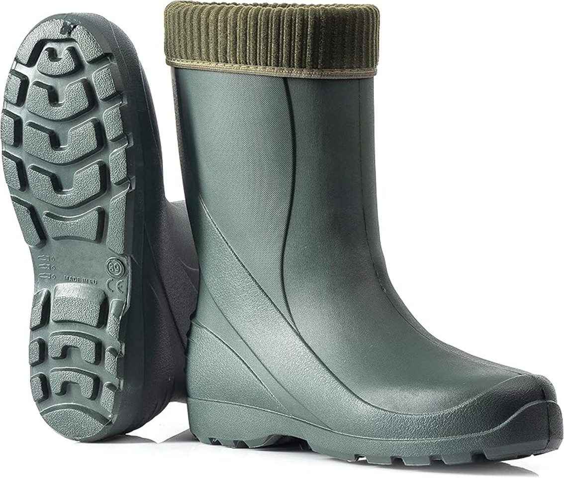CLIMBR Federleichte Gummistiefel gefütterte Damen Winter Regen Thermo Stiefel Gummistiefelette wasserdicht