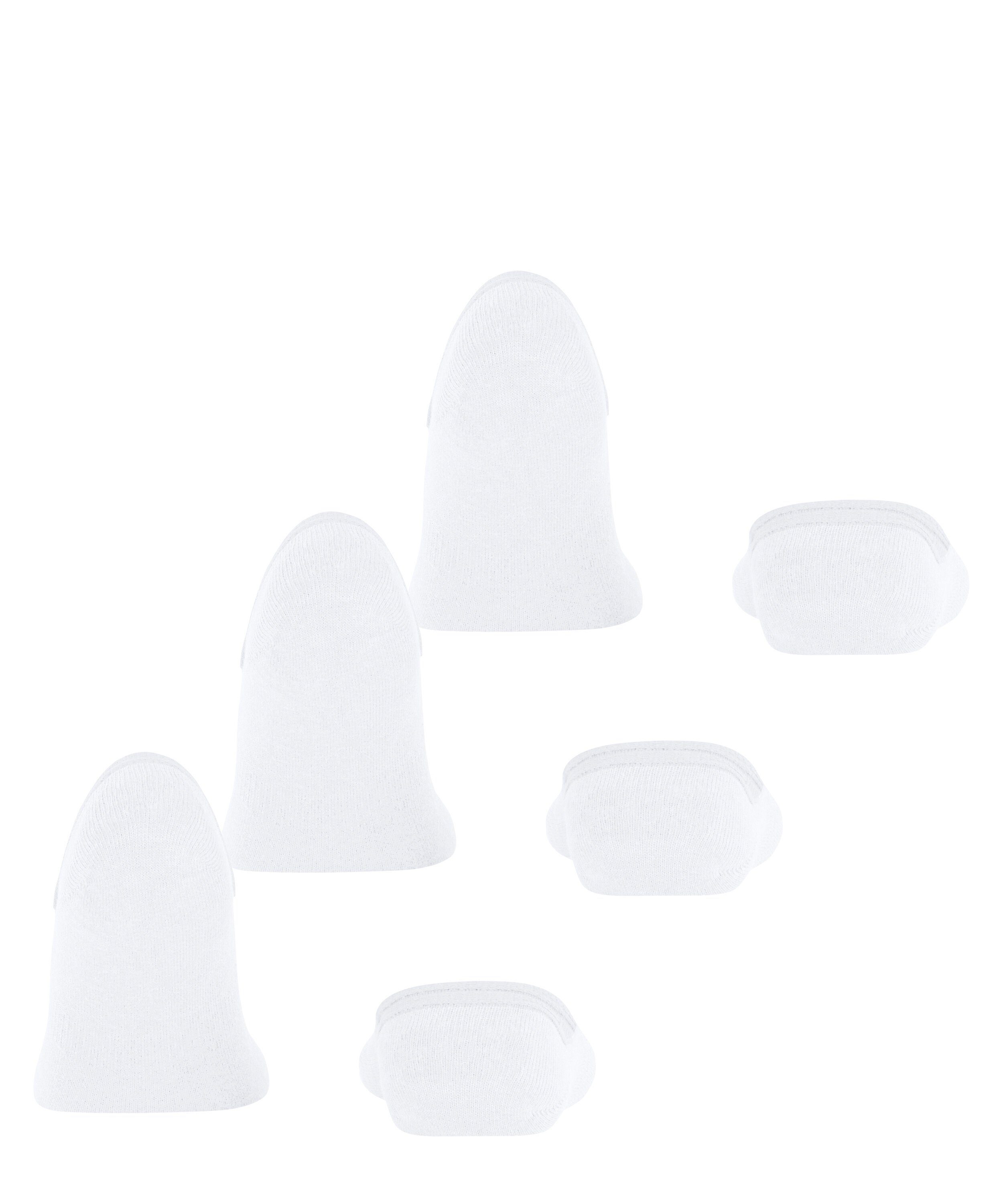 FALKE Füßlinge Step High Cut 3-Pack (2000) nachhaltigem white Garn mit