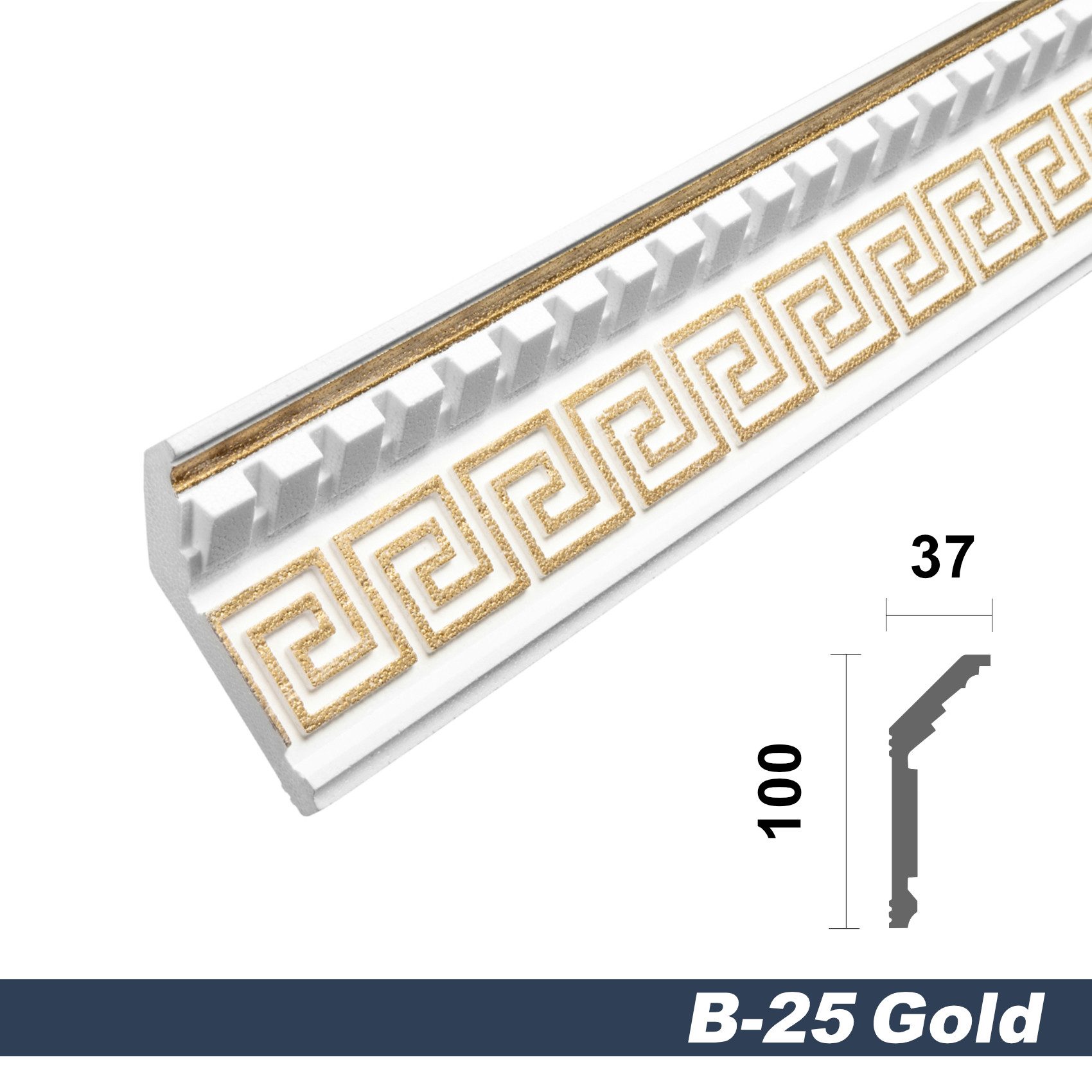 marbet design Stuckleiste B-25 gold, 2 günstig online kaufen