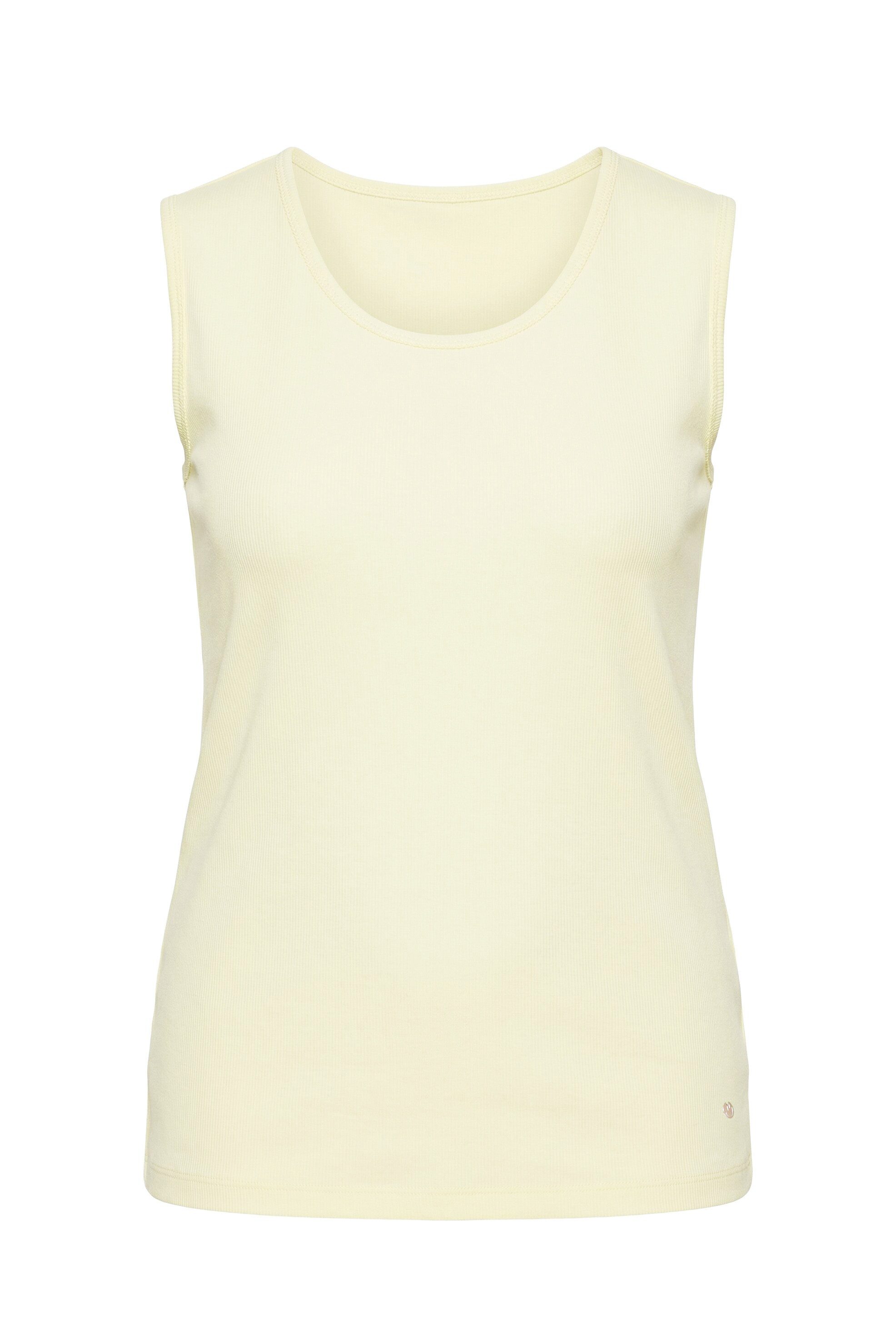 Angel of Style Longtop Top körpernahe Passform Fransenkanten