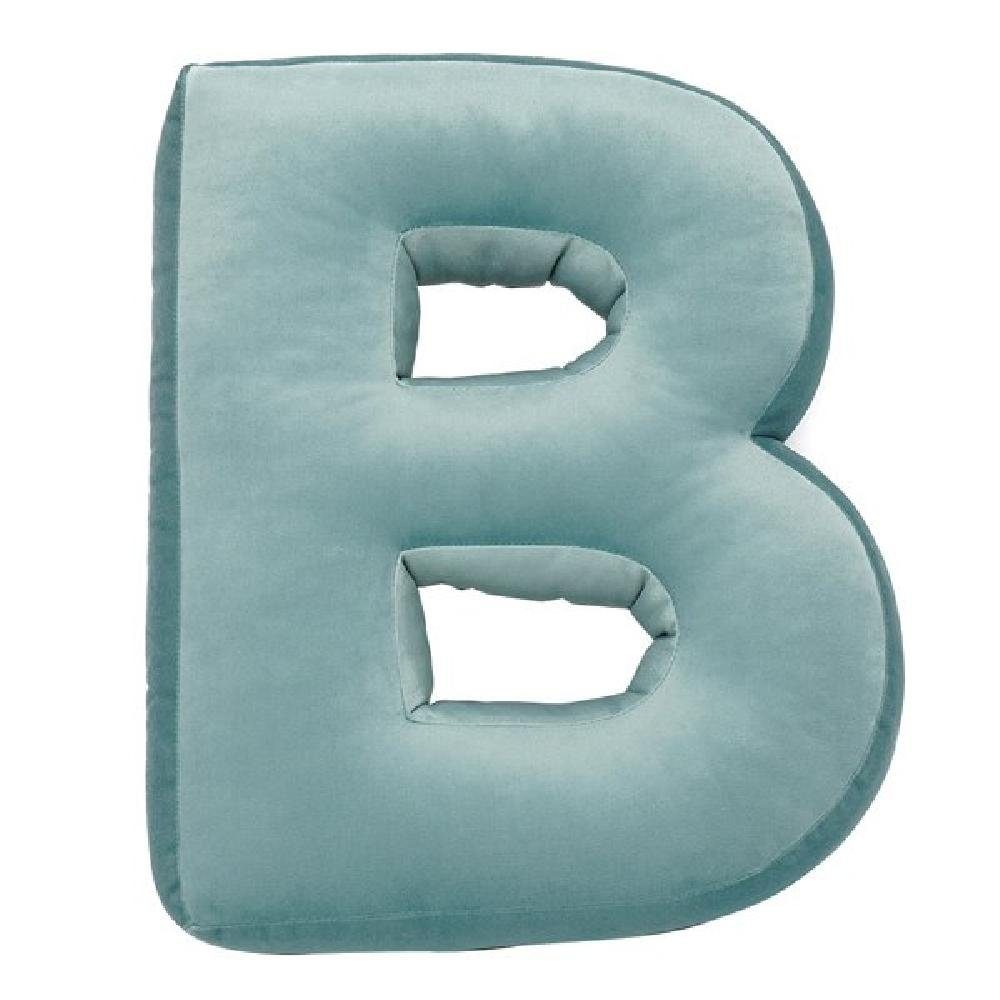 Kinderdaunenkissen Buchstabenkissen B Mint (40cm), Betty's Home