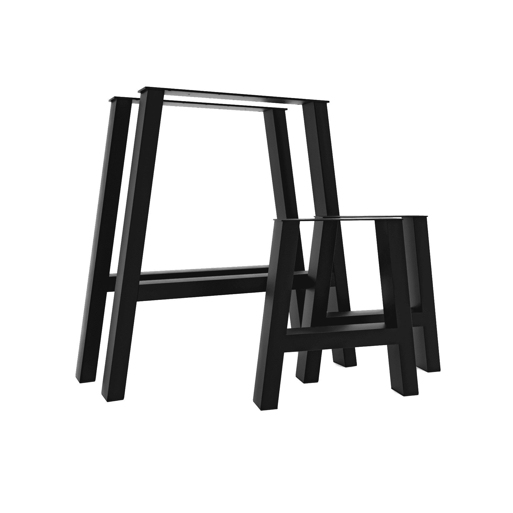 HEVVA Tischbein 2er Set Couchtischbeine / Bankbeine - BRISTOL - A-Form, In-/Outdoor