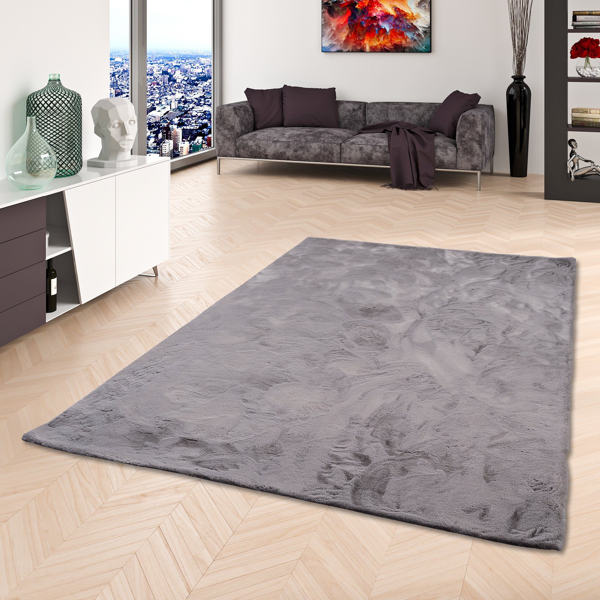 Pergamon Fellteppich Fellteppich Luxus Super Soft Plush, Rechteckig, Höhe: 25 mm