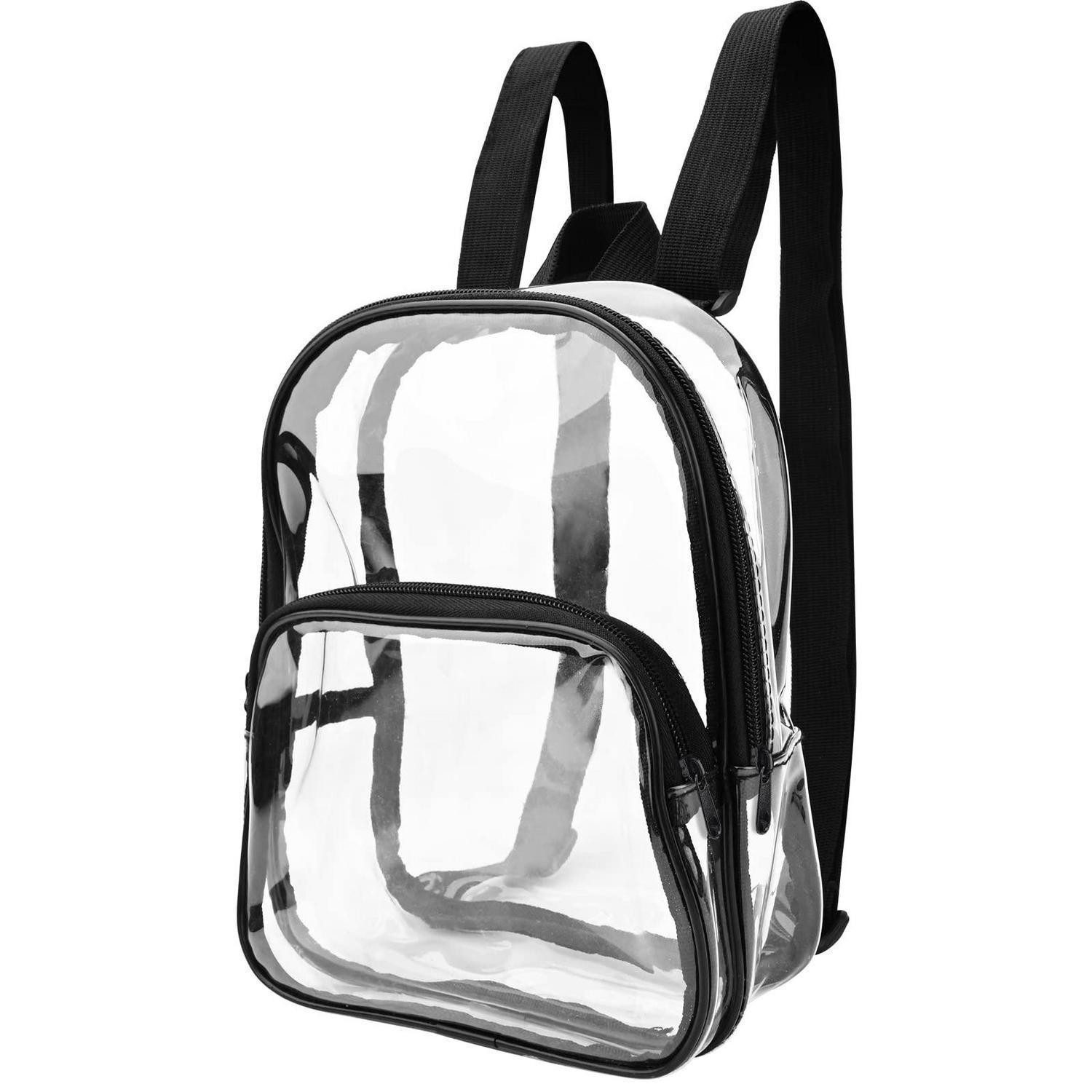 LuxusKollektion Minirucksack Mini Rucksack Transparent PVC Schwarz