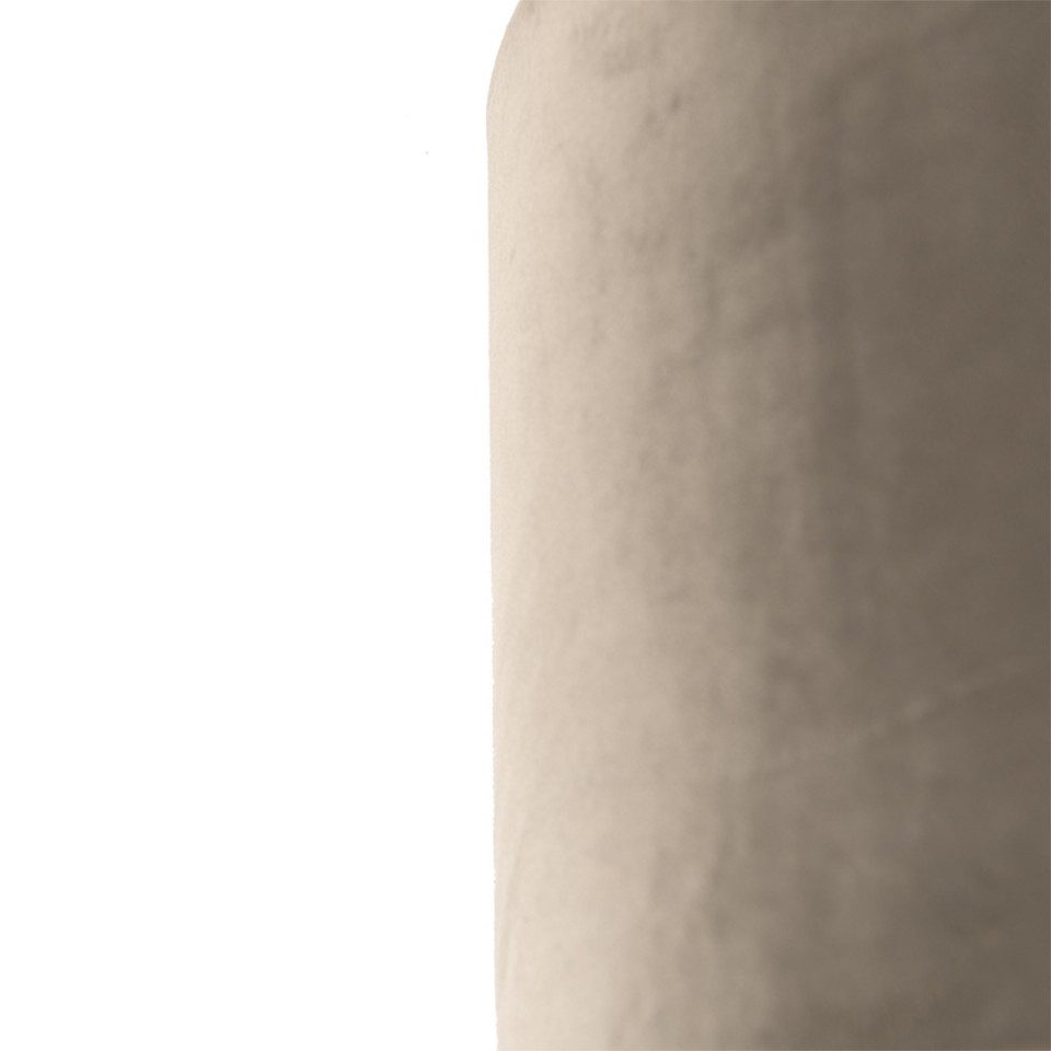 Qazqa Lampenschirm Cilinder velours, QAZQA Lampenschirm, Taupe, Textil, classic-antique