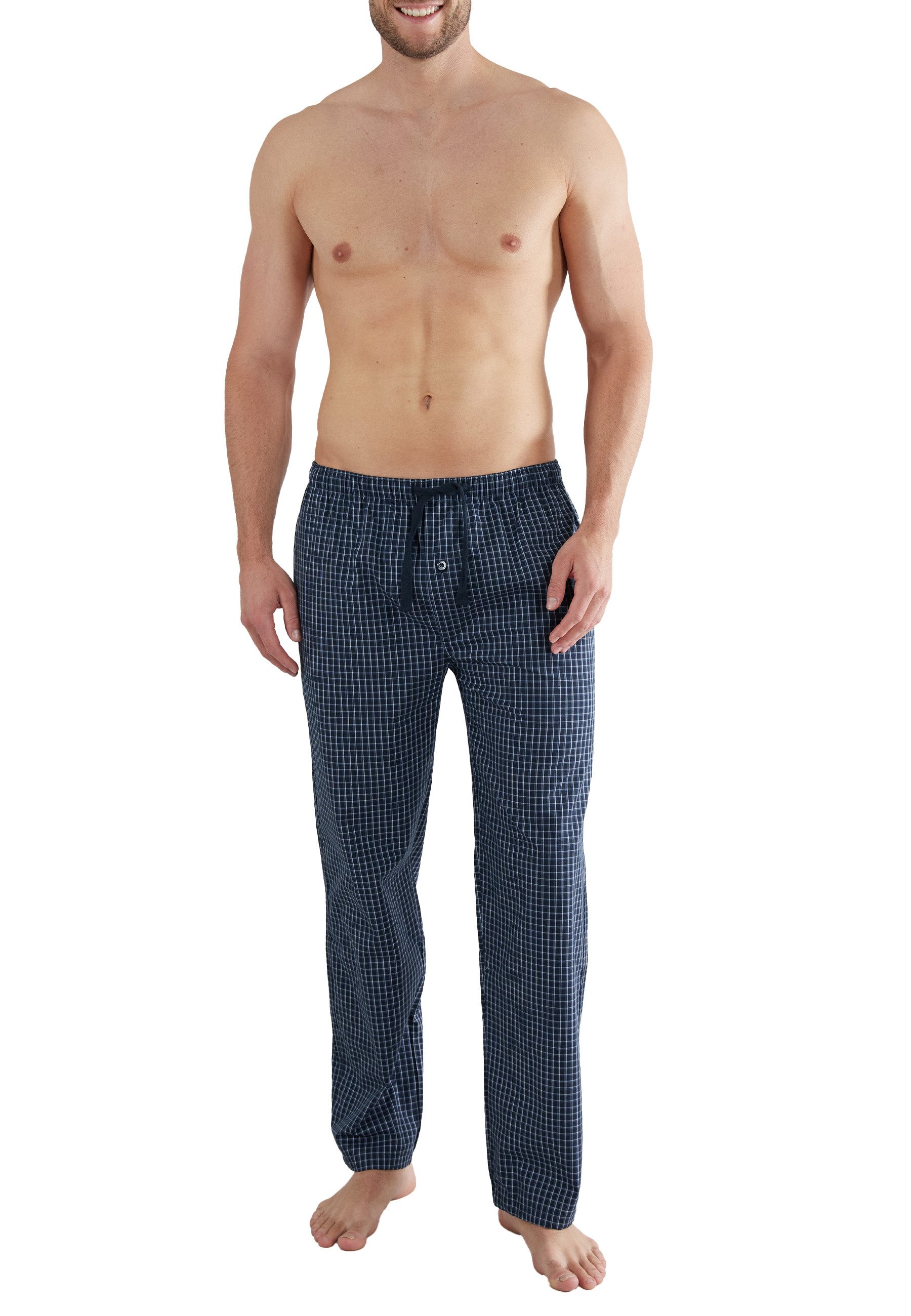 GÖTZBURG Schlafhose GÖTZBURG Herren Lange-Hose blau günstig online kaufen