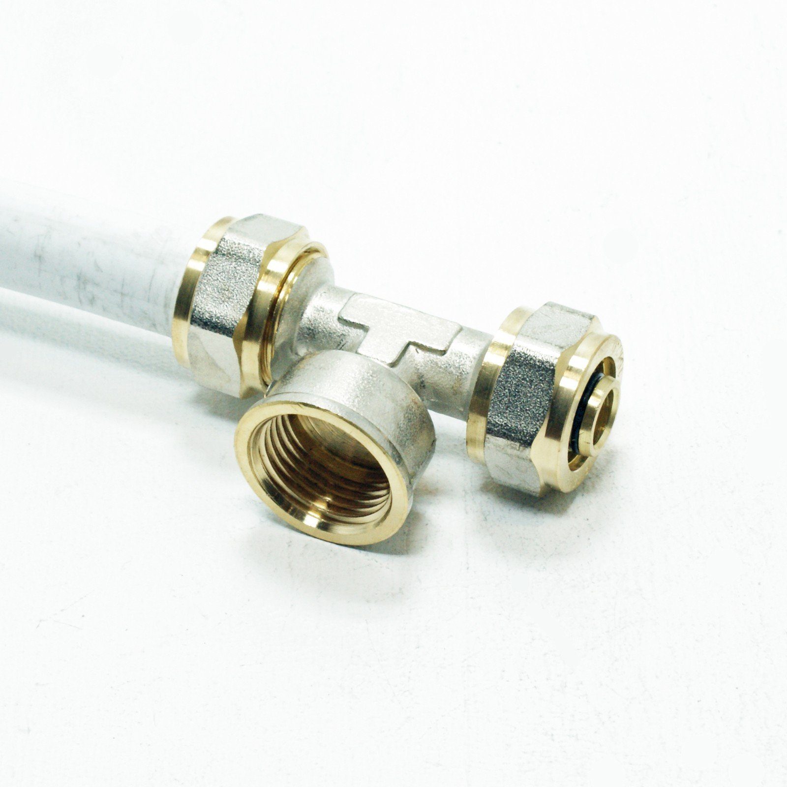 PipeTec Deutschland Gewindefitting Klemmring Schraubfitting T-Stück 32x3 mm 1 Zoll Innengewinde