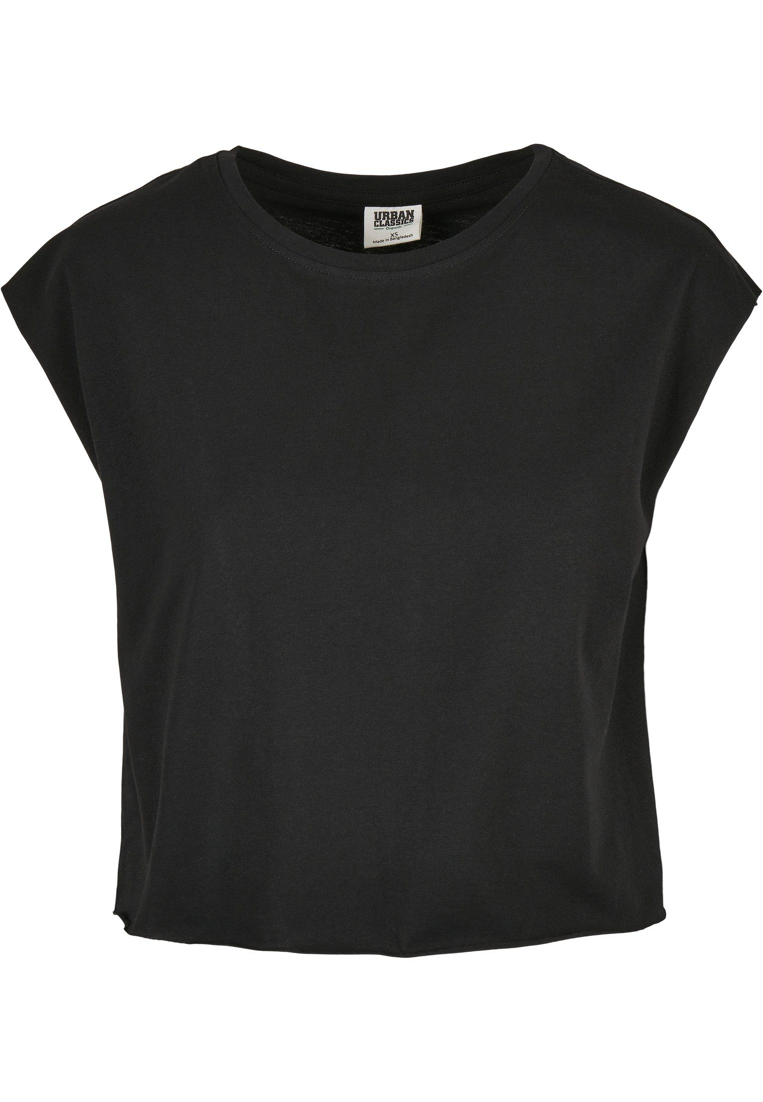 URBAN CLASSICS black (1-tlg) Damen Organic Tee Short T-Shirt Ladies