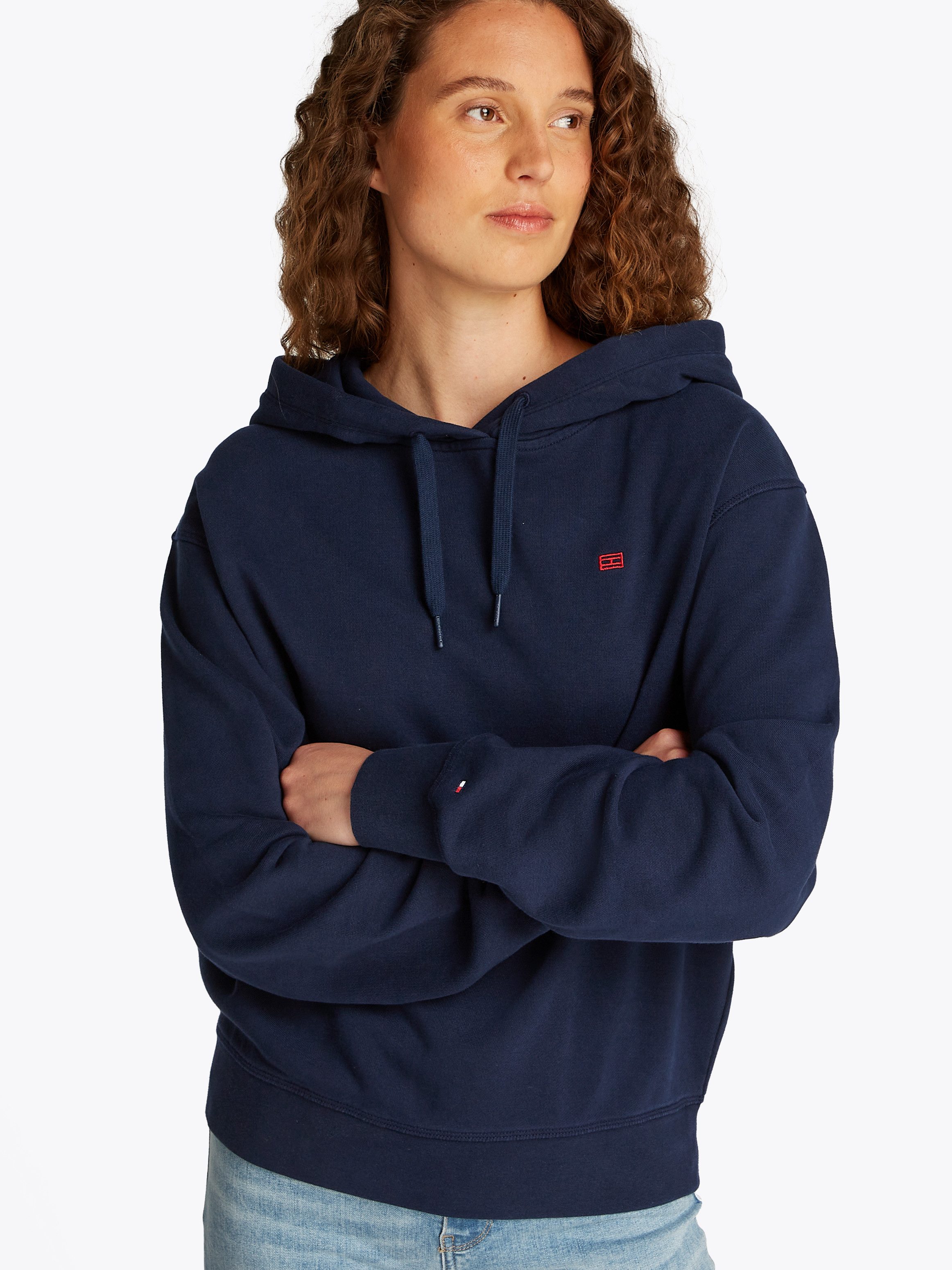 Tommy Hilfiger Hoodie REG CONTRAST FLAG HOODIE mit Logo-Flag günstig online kaufen