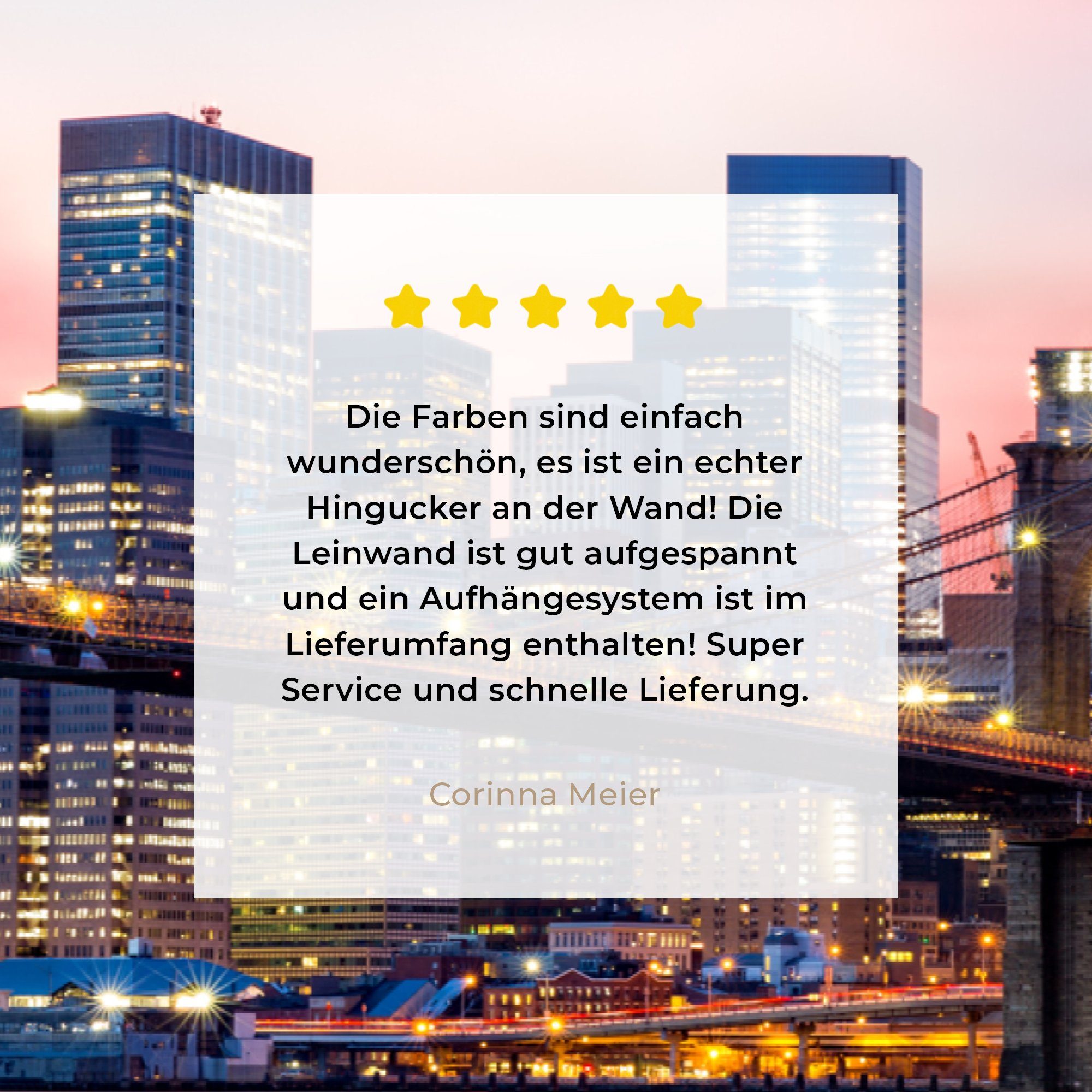 OneMillionCanvasses® Leinwandbild New York - Brooklyn-Brücke - Beleuchtung, Fotodruck (1 St), Leinwand Bilder Klein, Wand Dekoration Aesthetic 30x20 cm – Bild 5 von 5