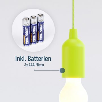 greate. LED Taschenlampe 1x LED Lampe batteriebetrieben grün - Pull Light Zugschalter (1-St)
