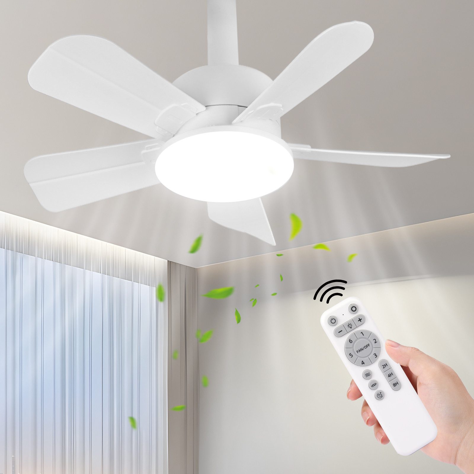 Oraymin Deckenventilator mit Beleuchtung und Fernbedienung günstig online kaufen