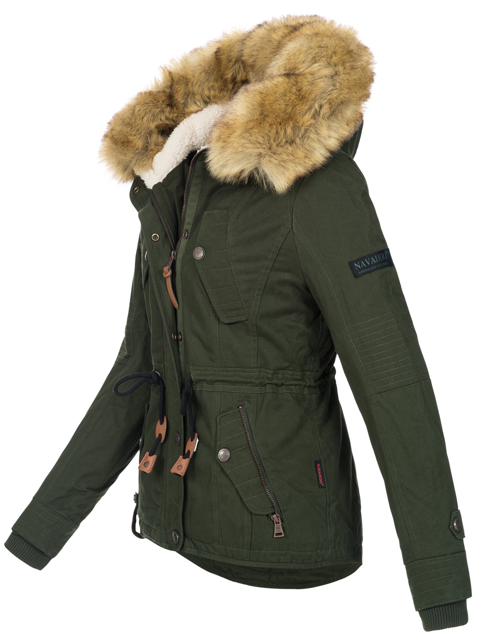 Navahoo Winterjacke Pearl mit warmem Teddyfell