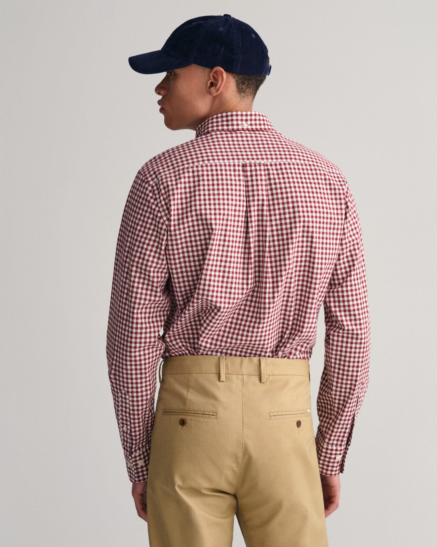Gant Langarmhemd REG POPLIN GINGHAM SHIRT mit Logostickerei auf der Brust günstig online kaufen