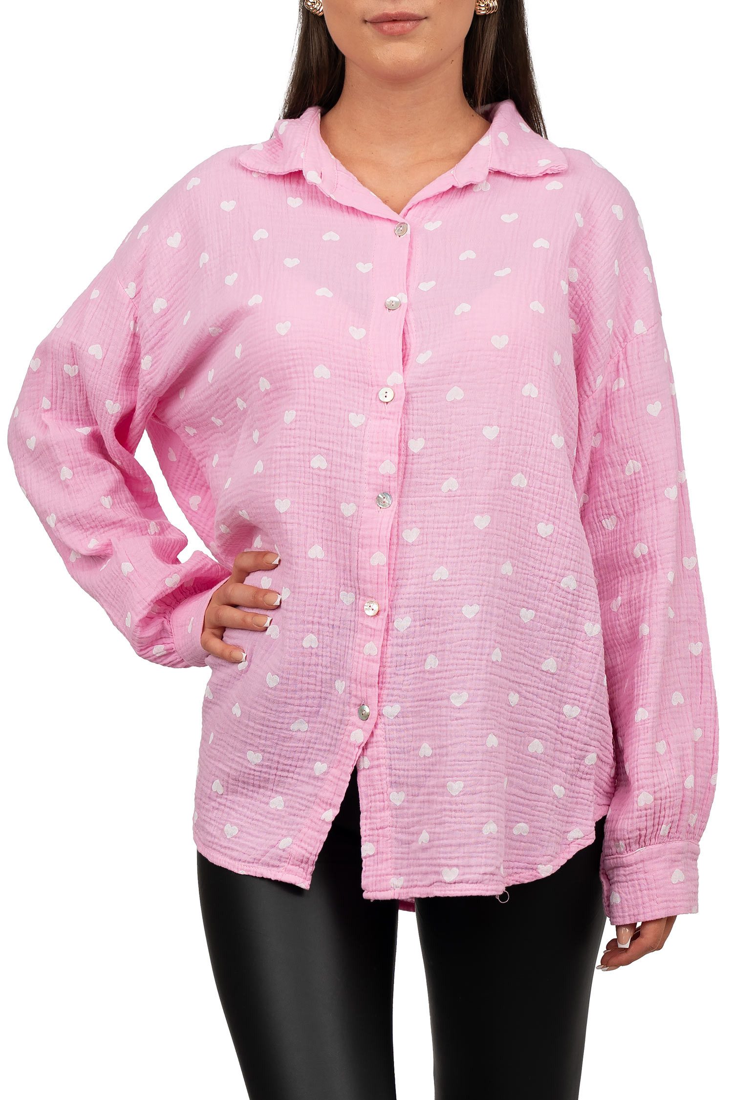 Hemdbluse Reichstadt Damen Musselin Bluse 25RSW081