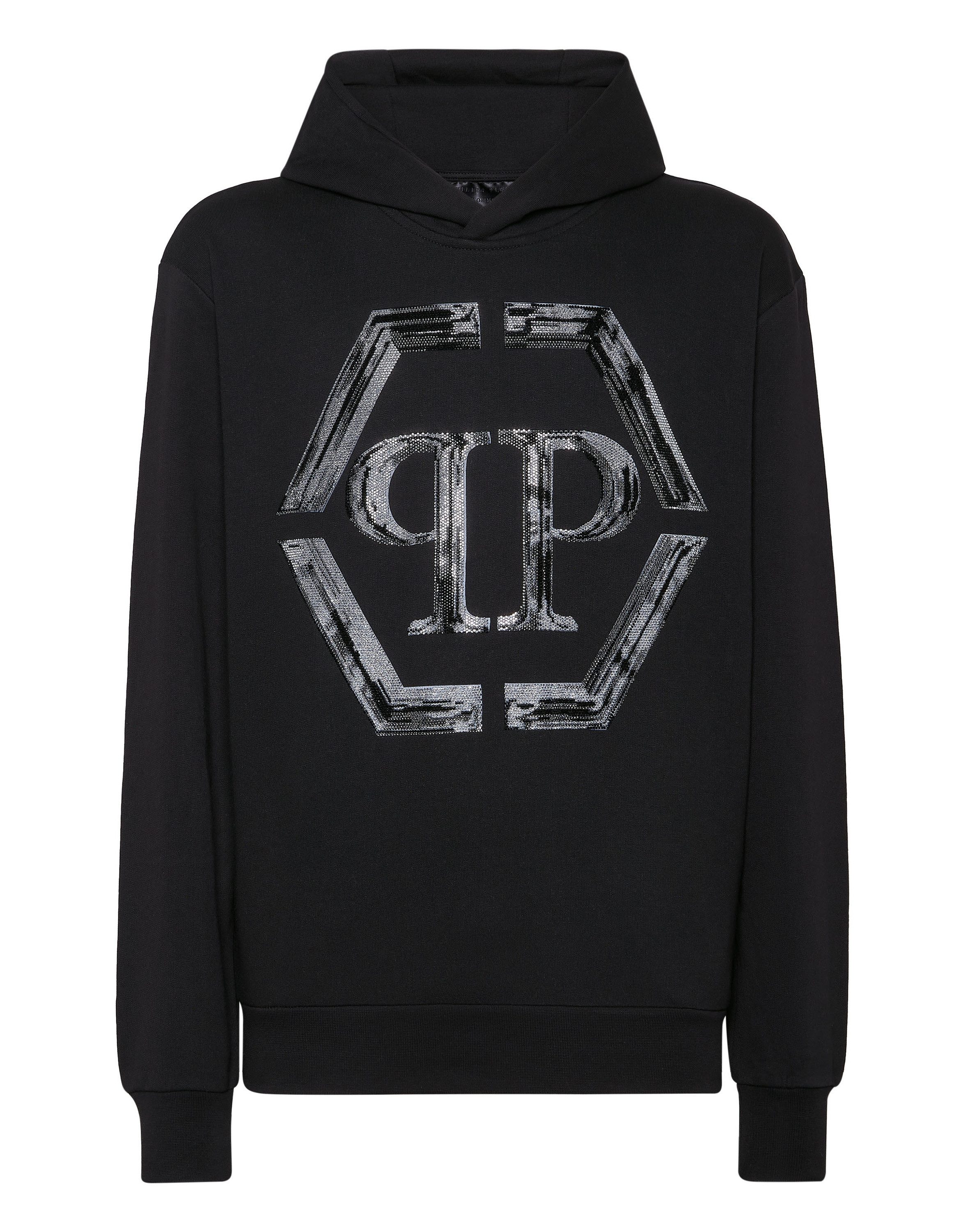 PHILIPP PLEIN Sweatshirt Hexagon Mit Schmucksteinen