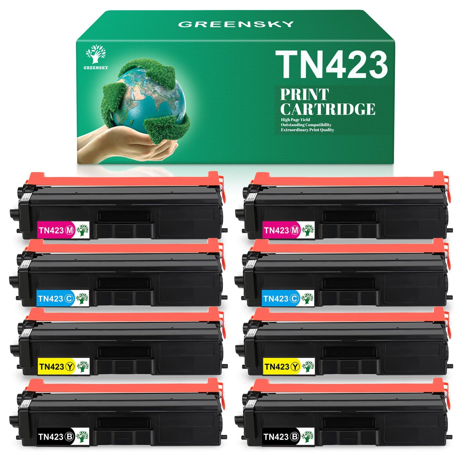 Greensky Tonerpatrone Kompatibel für TN 423 TN423 dcp-l8410cdw mfc-l8260cdw