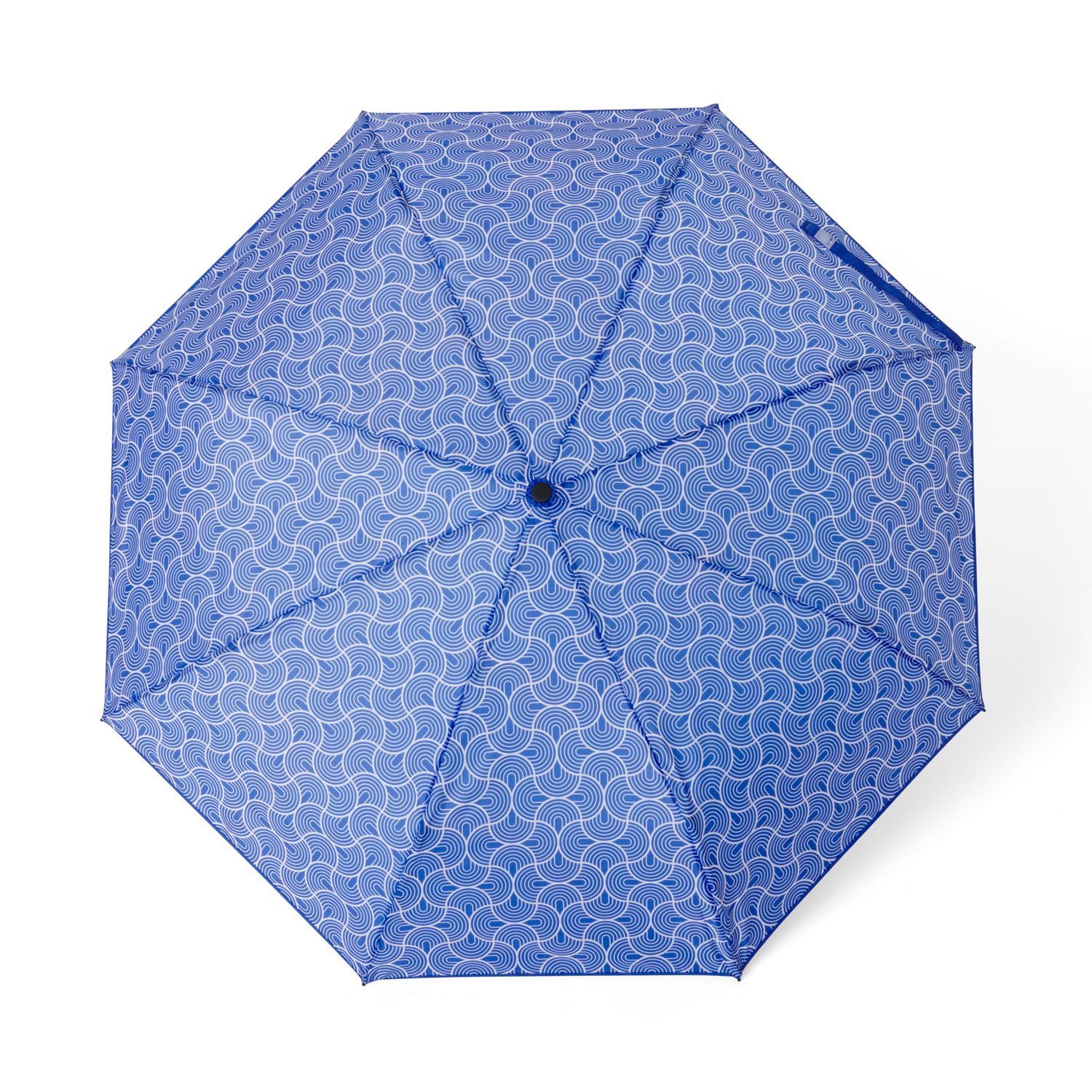 Regenschirm-Wanderstock Regenschirm Geometric blue ""Quiet Flow""