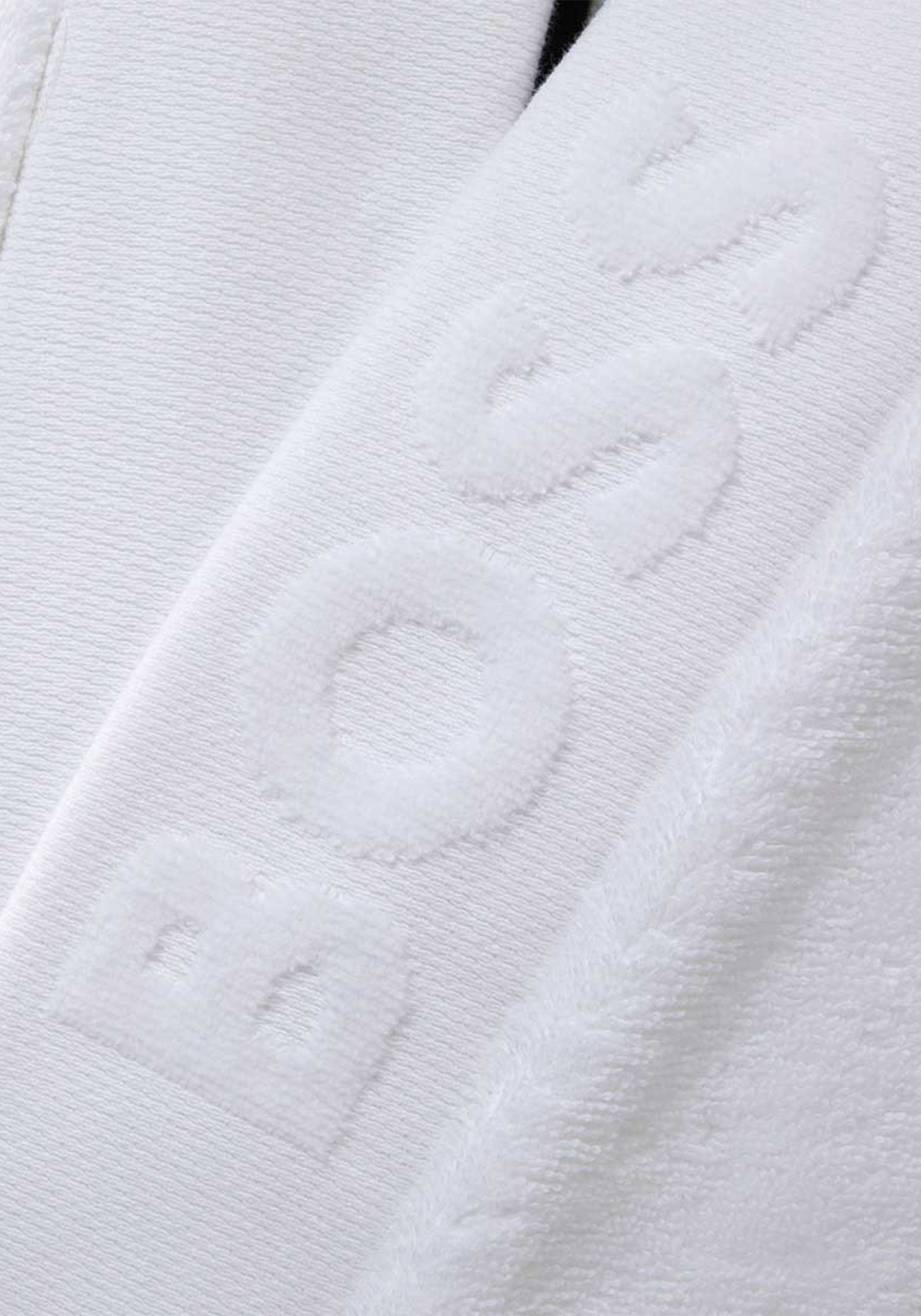 Hugo Boss Home Baumwolle, Design ICE Bademantel PLAIN, 100% mit modernem
