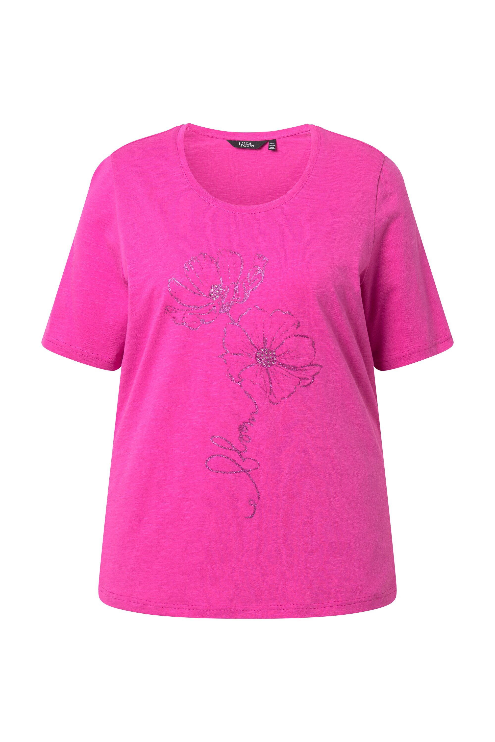 T-Shirt T-Shirt Blüte Classic Rundhals Halbarm