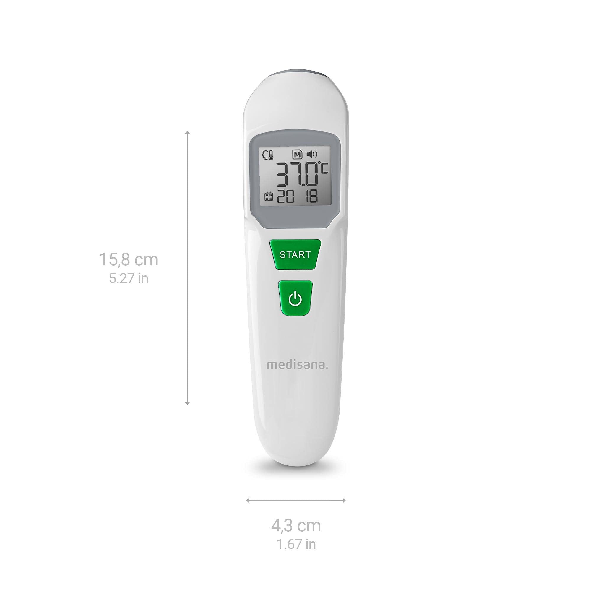 medisana Fieberthermometer TM, Berührungslose Infrarot-Messung, Multifunktion, Fieberalarm
