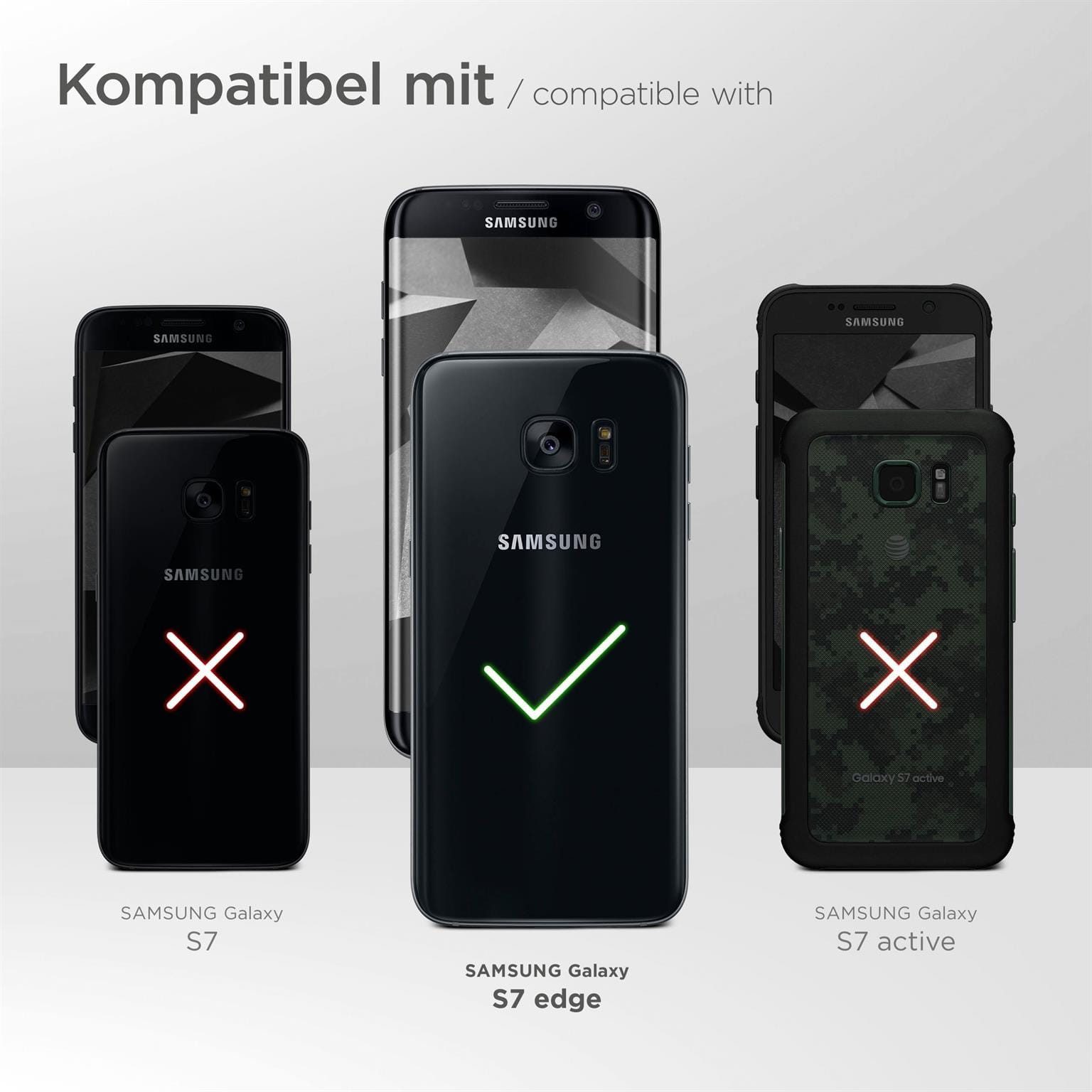ONEFLOW Handyhülle für Samsung Galaxy S7 Edge Hülle Dünn SlimShield Pro Schwarz 5,5 Zoll, Backcover TPU Case Handyhülle minimalistisch Schutzhülle Erhöhter Rand