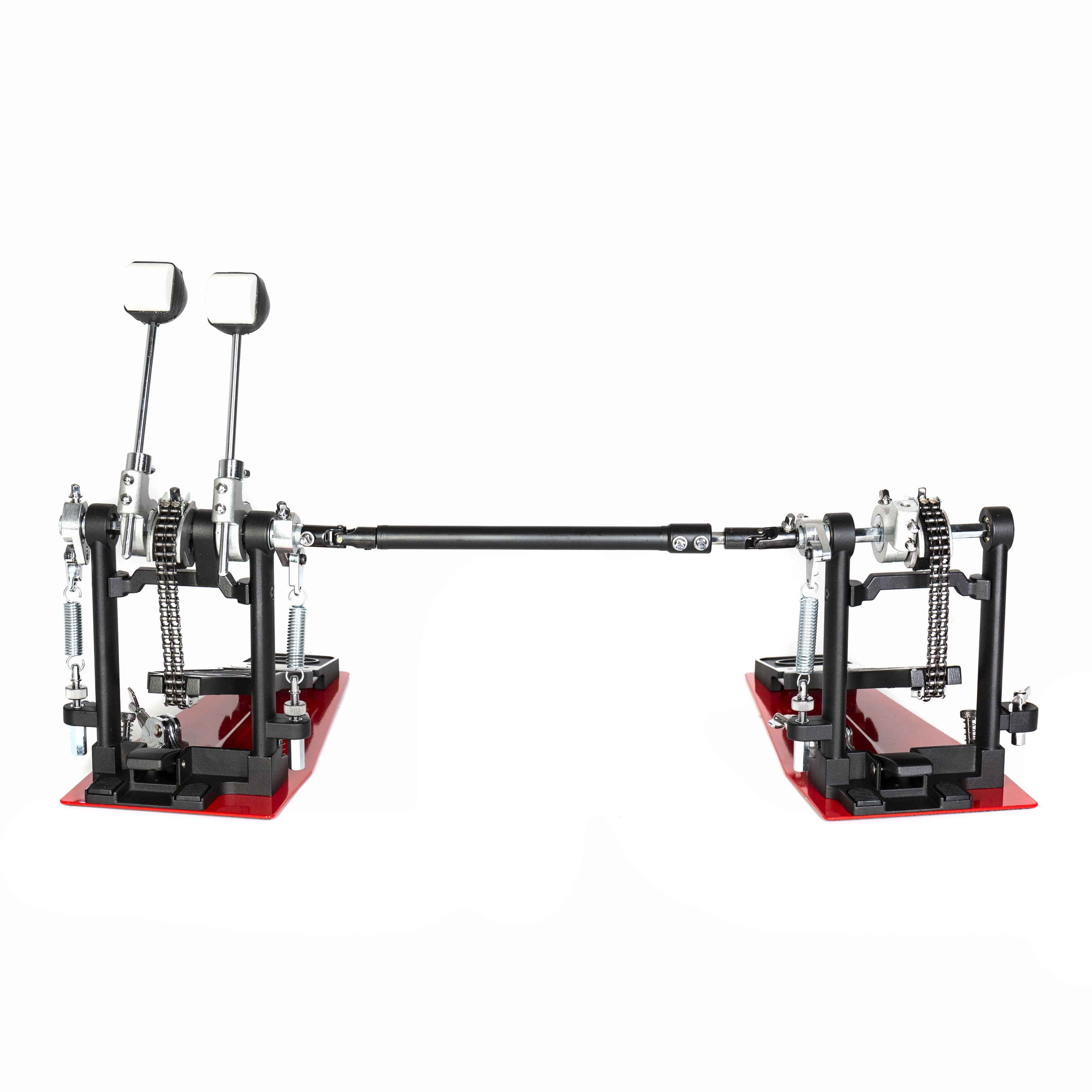 FAME Musikinstrumentenpedal, (Doppelpedal DFP9001 Double Bass Double Kick Pedal Drum Hardware Filz Beater einstellbare Federspannung, Hardware, Doppelfußmaschinen), Doppelpedal DFP9001, Double Bass Pedal, Double Kick Pedal