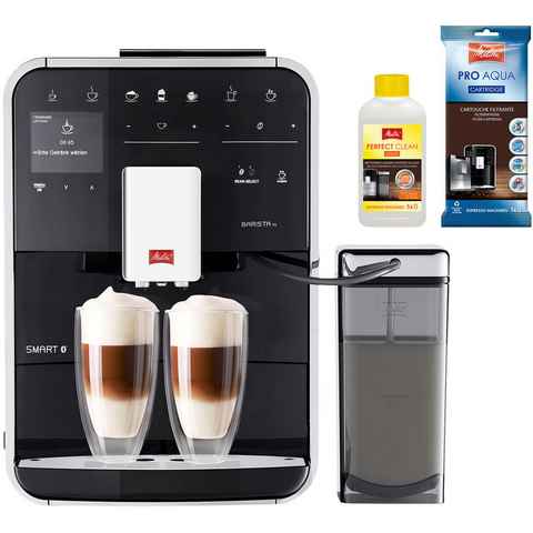 Melitta Kaffeevollautomat Barista TS Smart® F850-102, schwarz, 21 Kaffeerezepte & 8 Benutzerprofile, 2-Kammer Bohnenbehälter