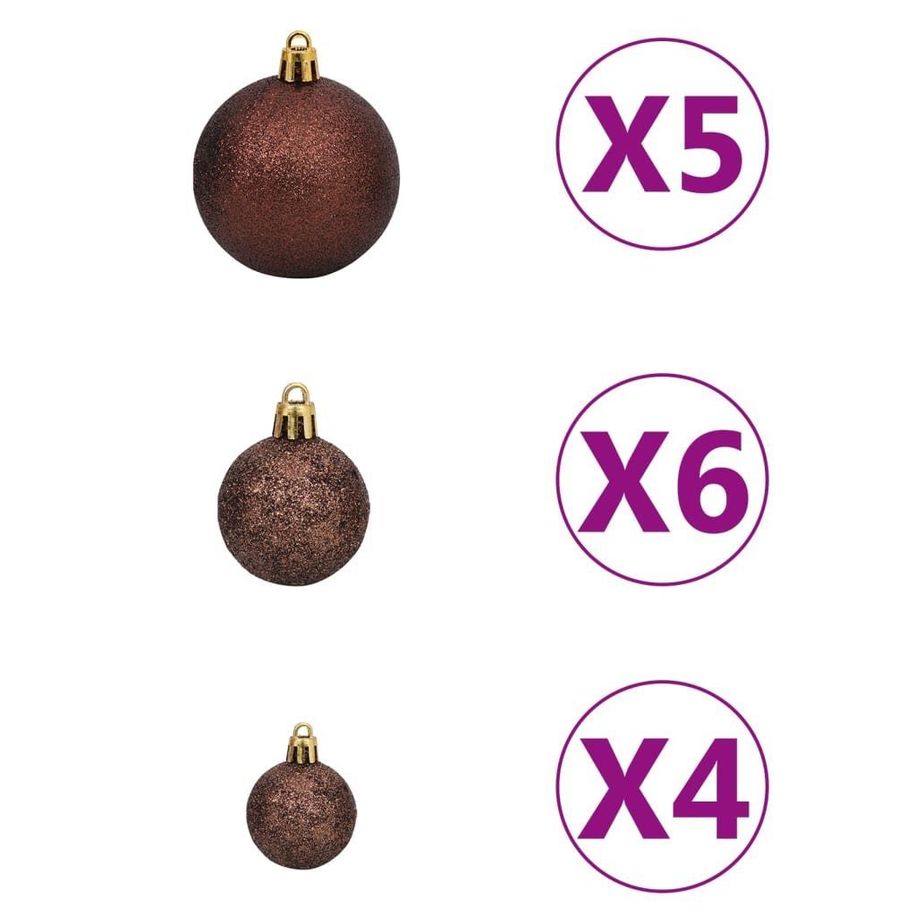 (1-tlg) 5 Grün vidaXL LEDs Weihnachtsgirlande m Christbaumschmuck PVC mit Gold Kugeln &