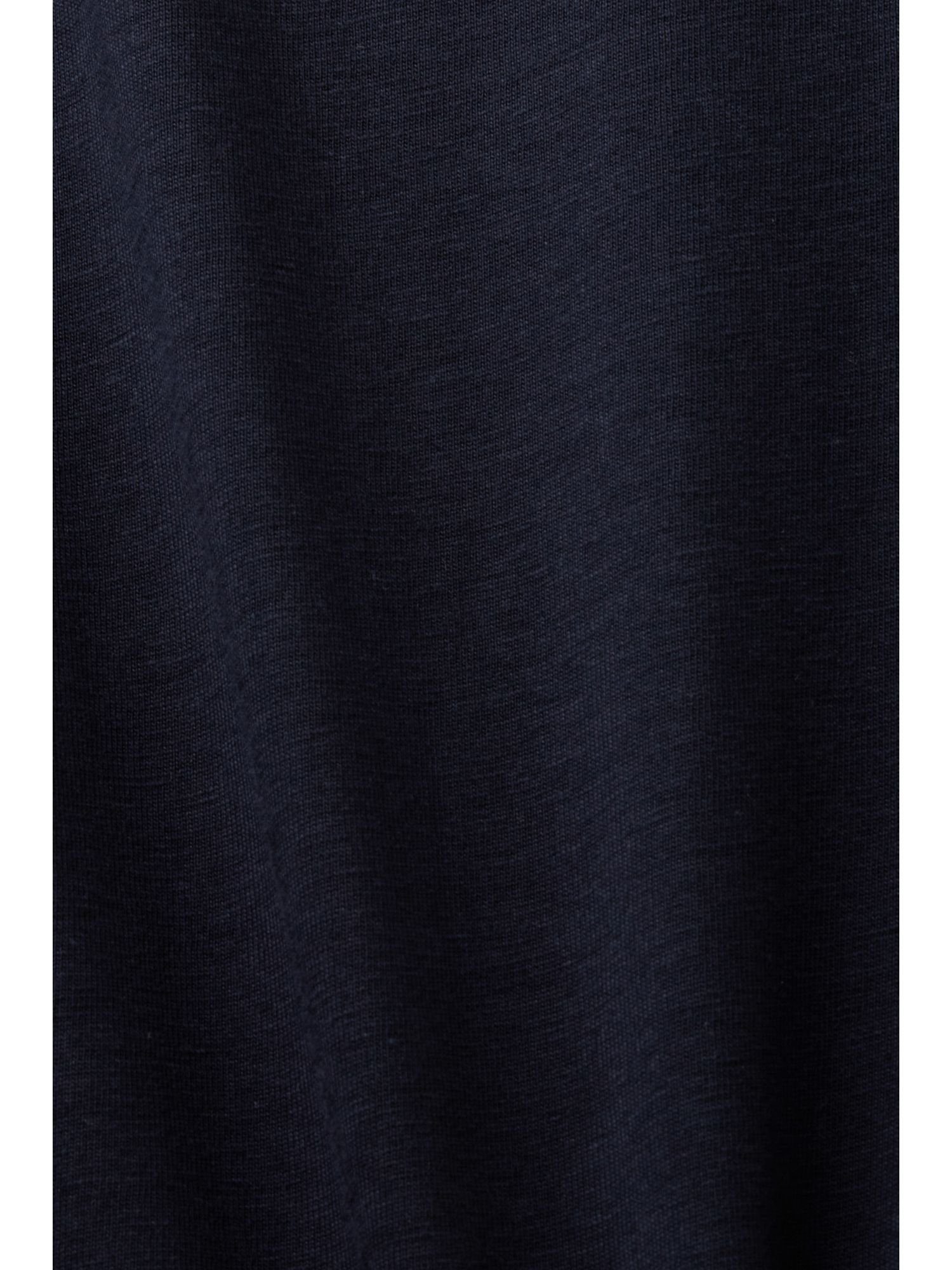 Esprit T-Shirt T-Shirt mit Rundhalsausschnitt, (1-tlg) NAVY % 100 Baumwolle