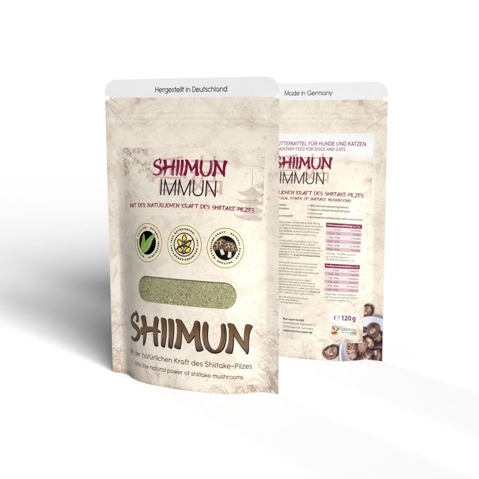 Bellfor Shiimun Immun Pulver für Hunde und Katzen mit Shiitake - 120g, für: Katzen