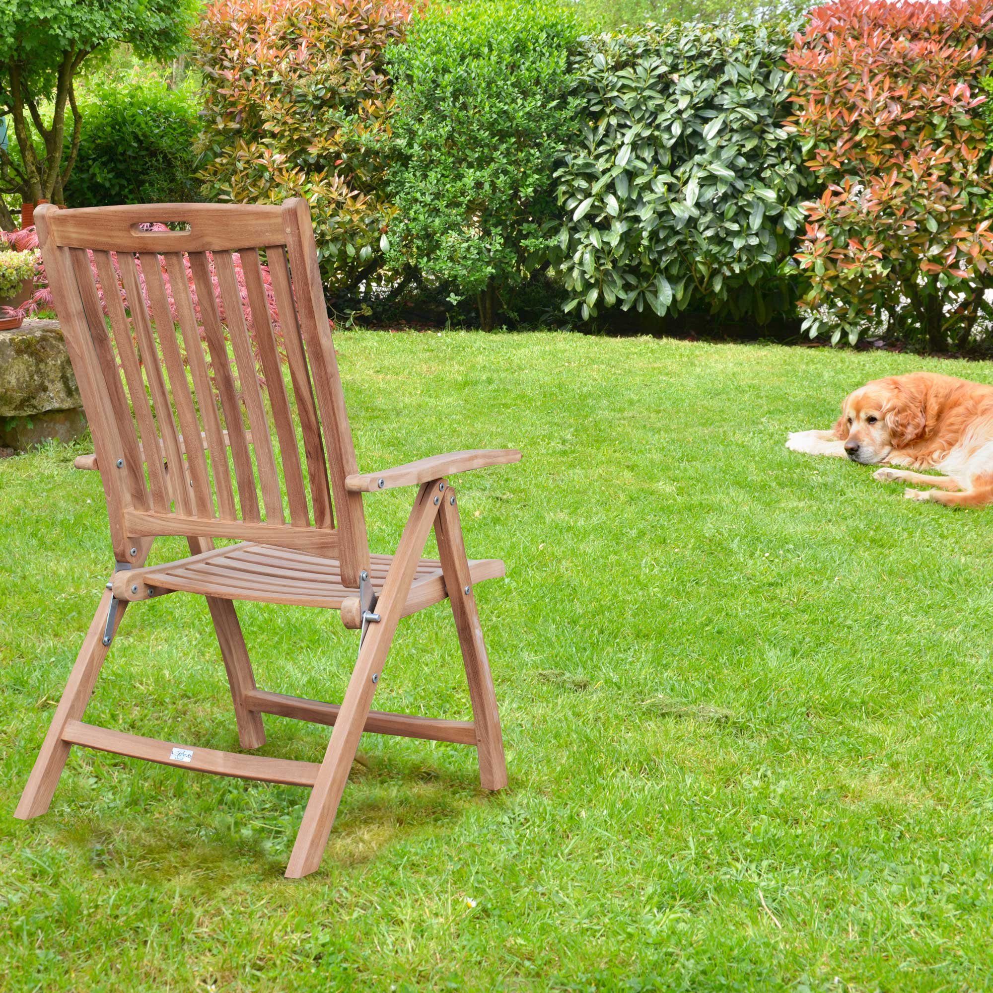 osoltus Gartenstuhl Teak Klappsessel Hochlehner Teakholz günstig online kaufen