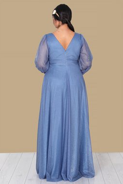 Modabout Abendkleid Langes Abendkleid Maxikleid für große Größen - NELB0588D5158MVİ (1-tlg)