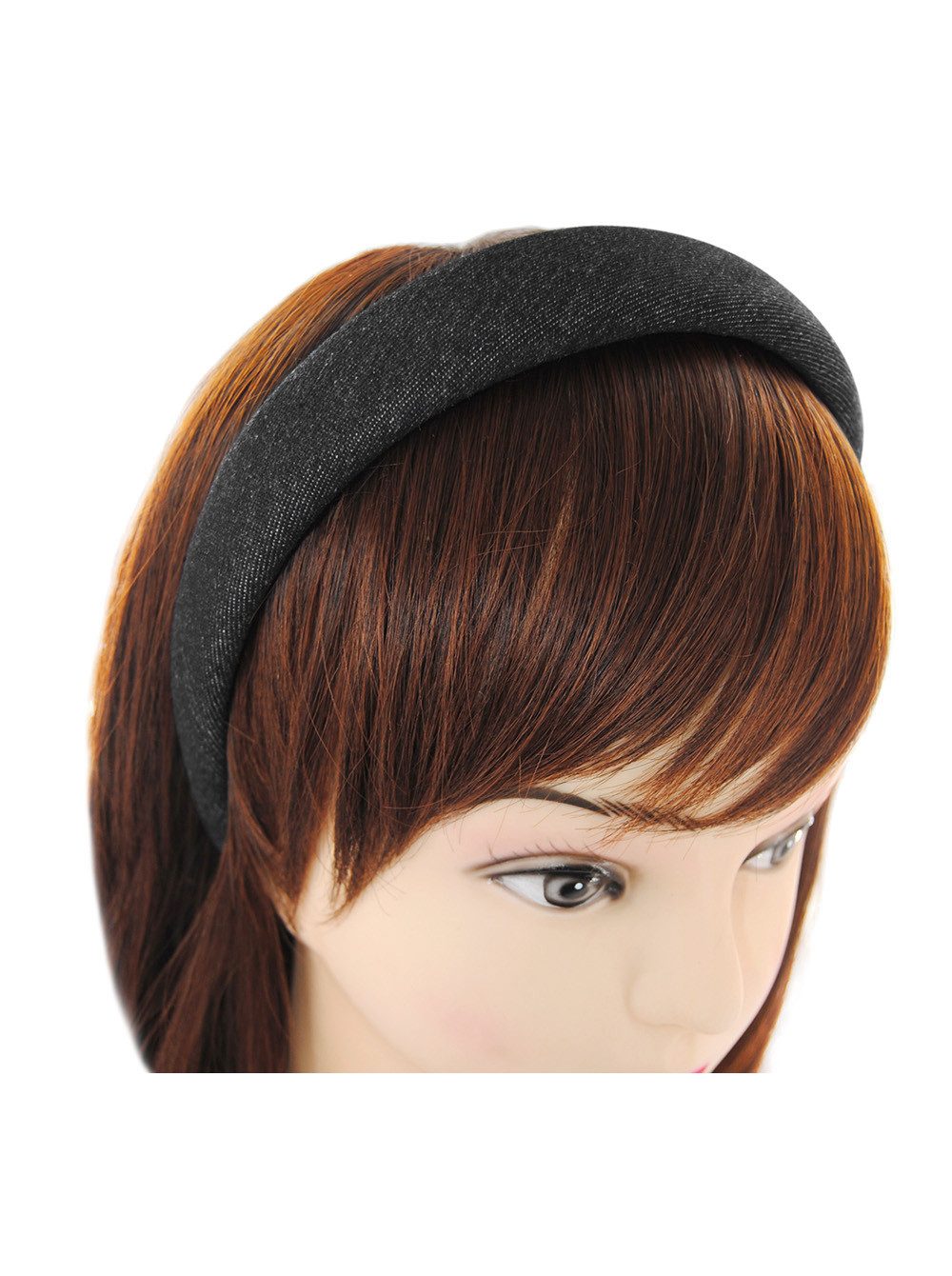 Haarreif Breiter gepolsterter Haarreif mit Jeansstoff