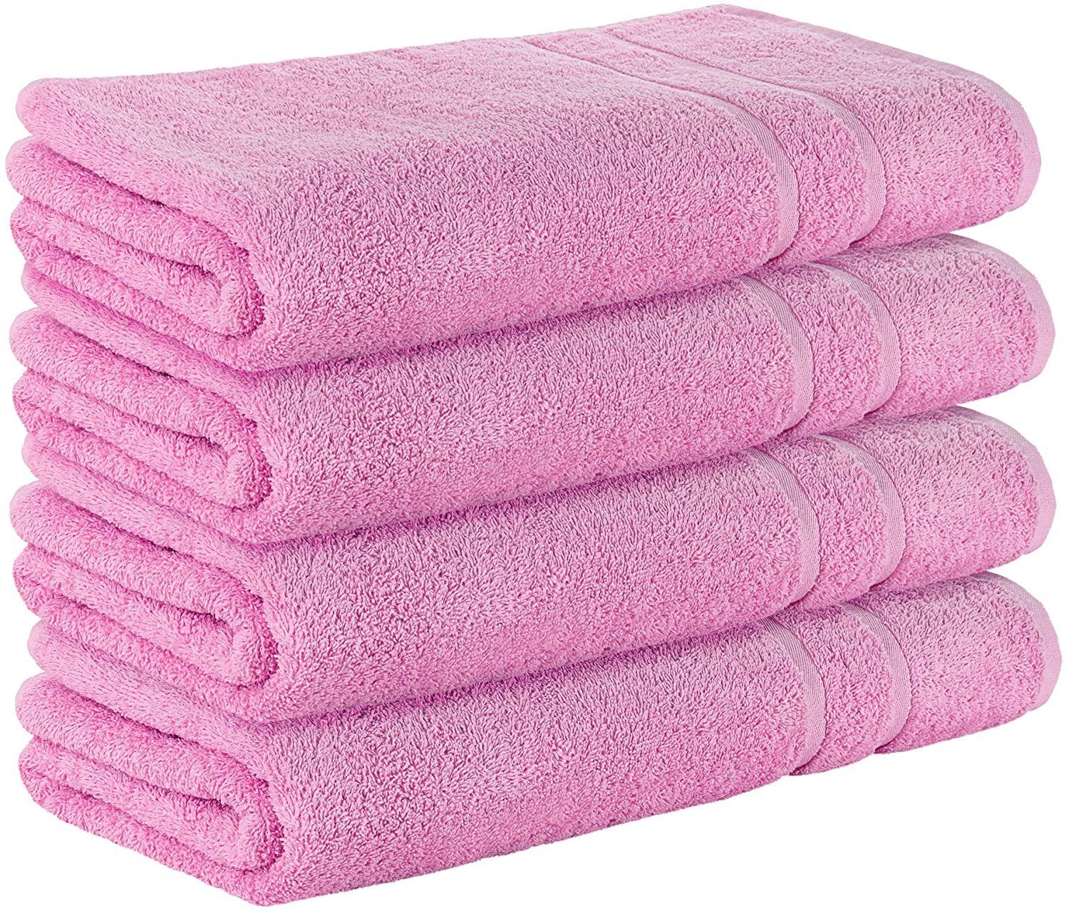 aus cm Saunatücher 100% Premium 80 ROSA 200 Saunatuch 80x200 Set (4 500g/m² Baumwolle Stück) Saunatuch cm StickandShine 4er x Frottee