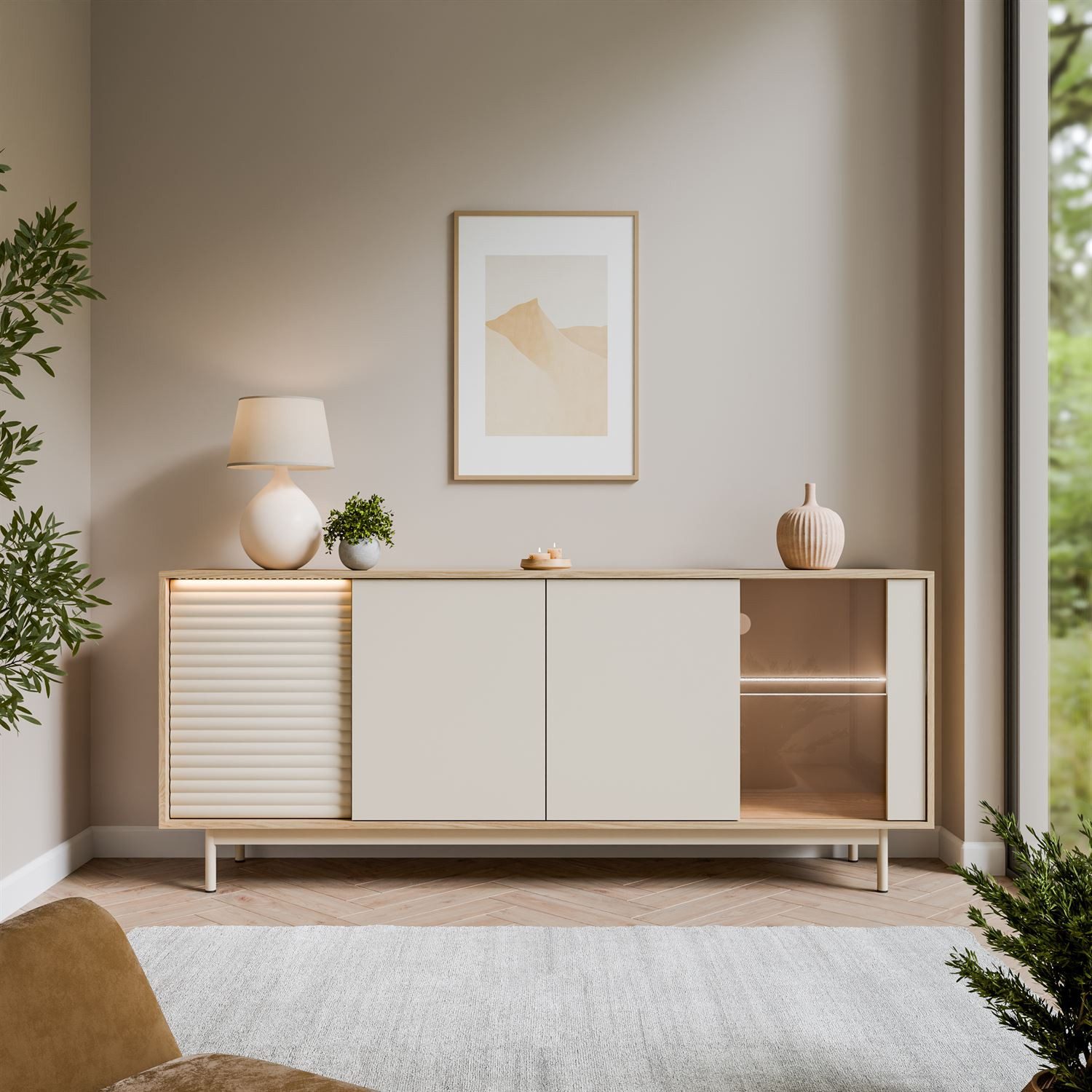 Lookway Kommode FLORENCE 3D1W mit LED-Beleuchtung