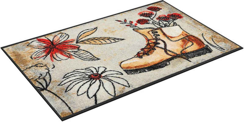 Fußmatte Walking Vibes, wash+dry by Kleen-Tex, rechteckig, Höhe: 7 mm, Schmutzfangmatte, rutschhemmend, In- und Outdoor geeignet, waschbar
