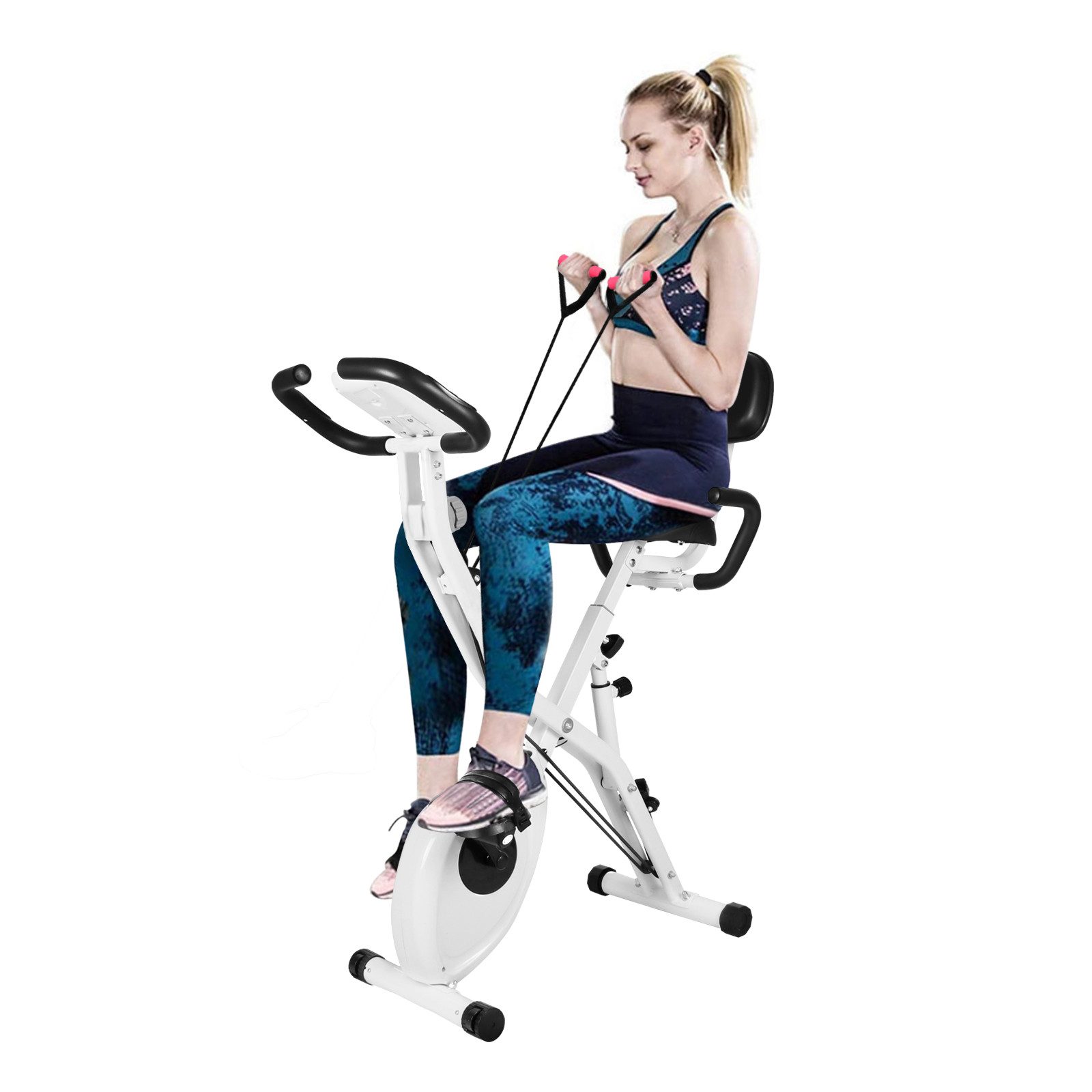 Heimtrainer 4-in-1 Heimtrainer mit 8 Stufen verstellbarem Magnetwiderstand